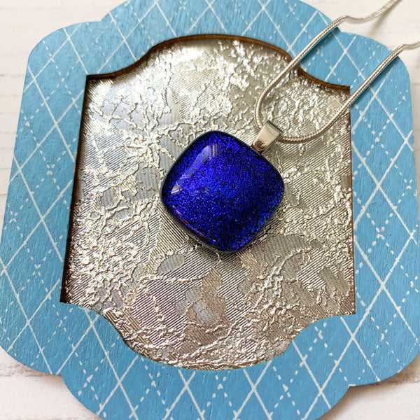 Ingénue Blue Handmade Glass Necklace