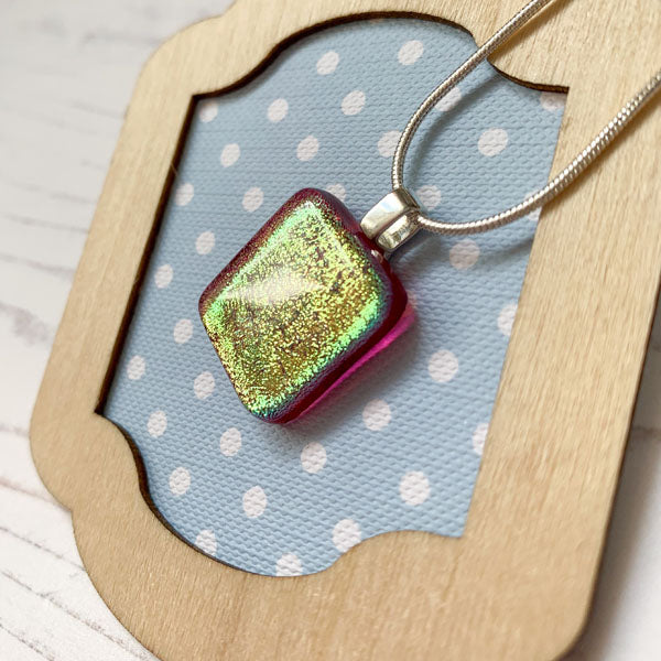 Ingénue Pink Handmade Glass Necklace