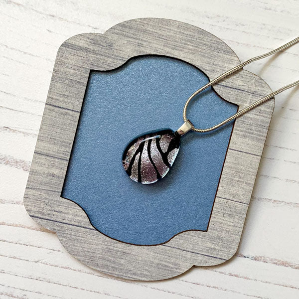 Ingénue Zebra Handmade Glass Necklace