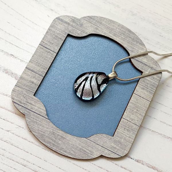 Ingénue Zebra Handmade Glass Necklace