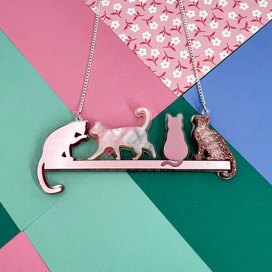 Cat Acrylic Necklace
