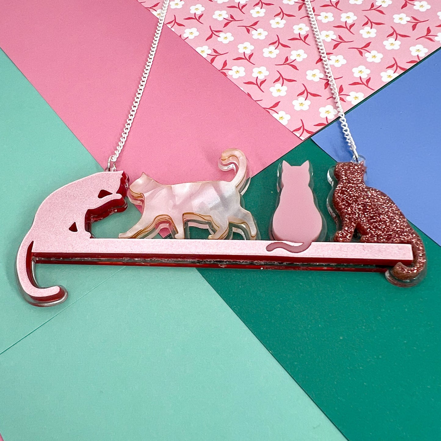 Cat Acrylic Necklace