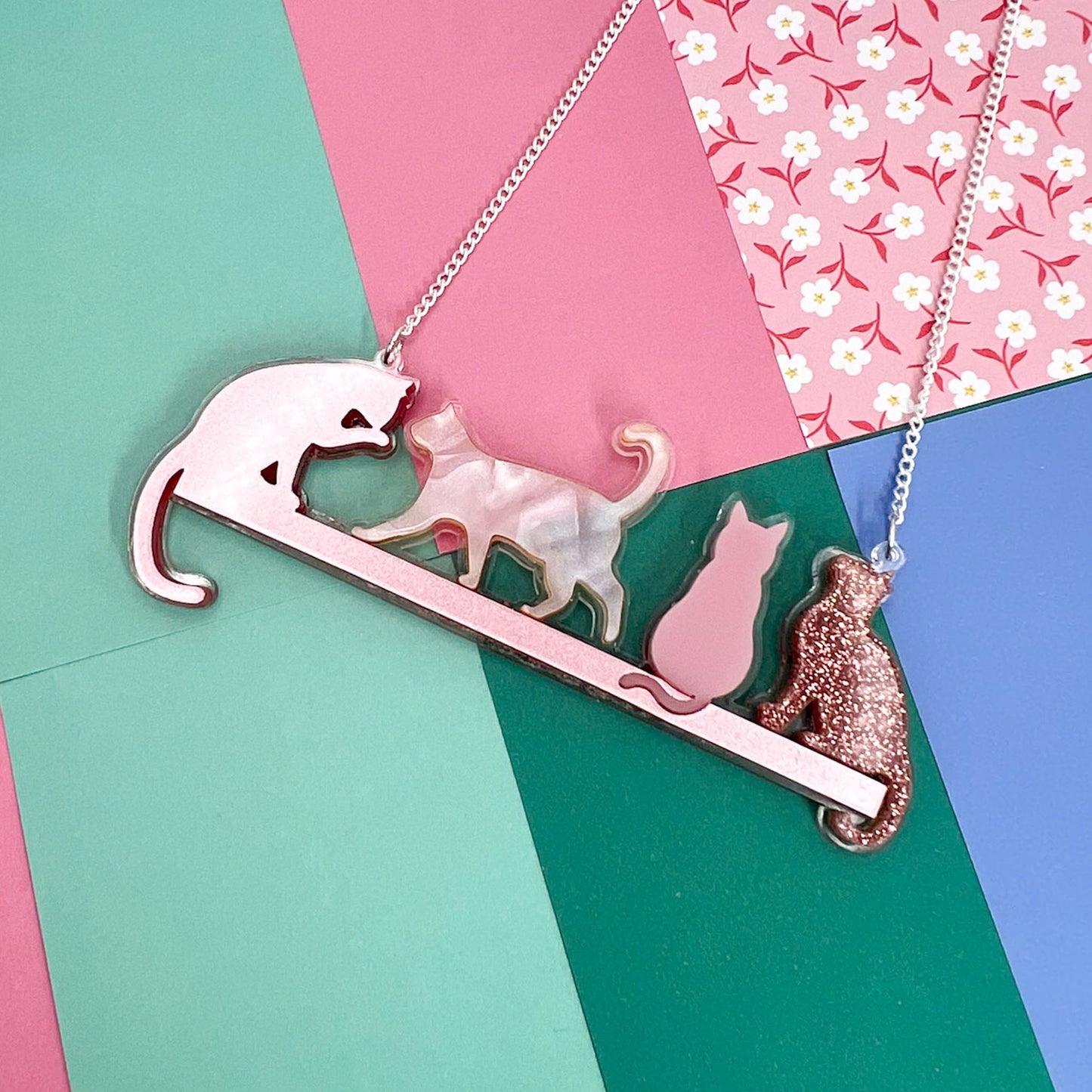 Cat Acrylic Necklace