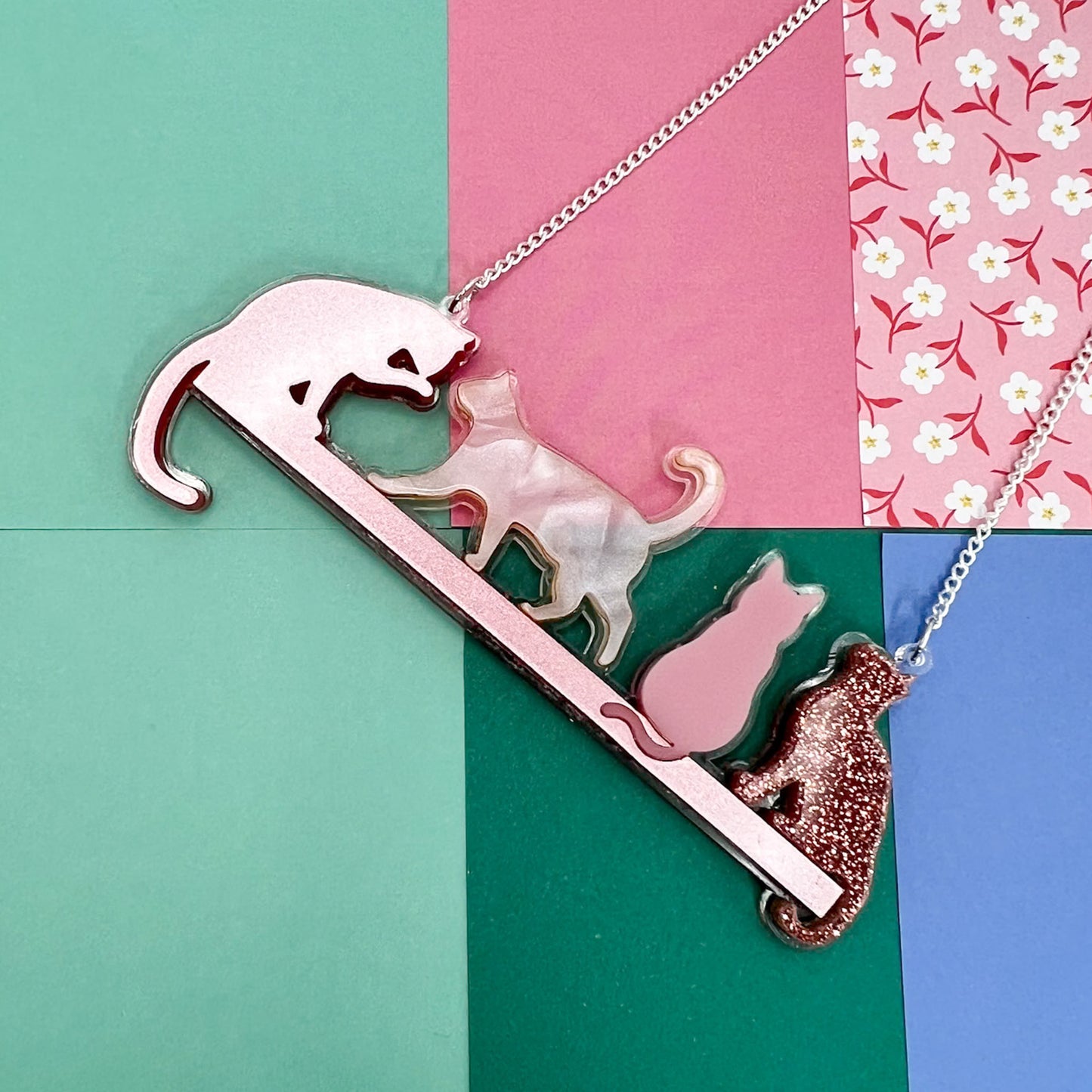 Cat Acrylic Necklace