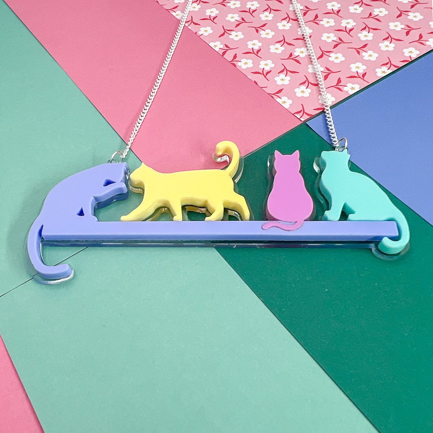 Cat Acrylic Necklace