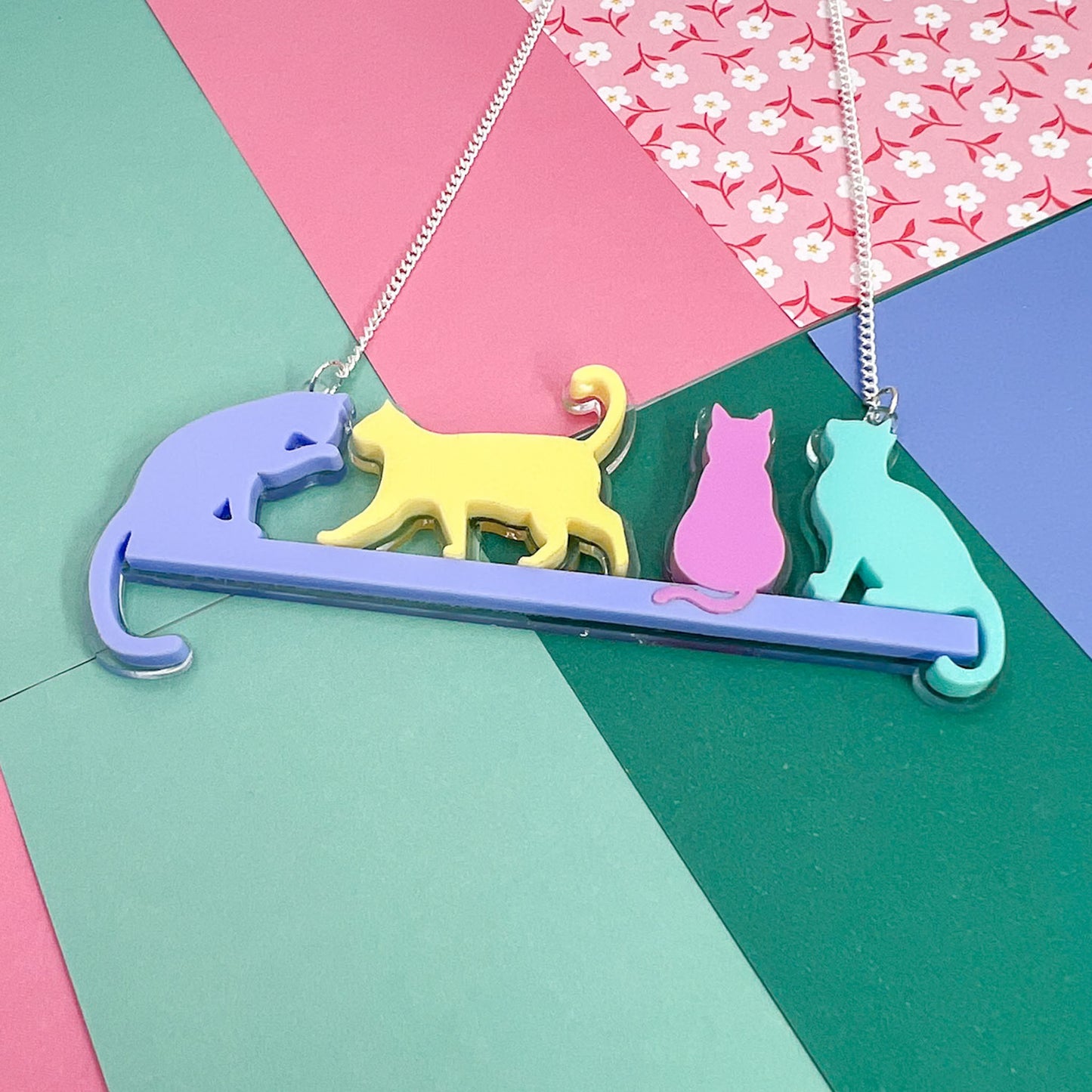 Cat Acrylic Necklace