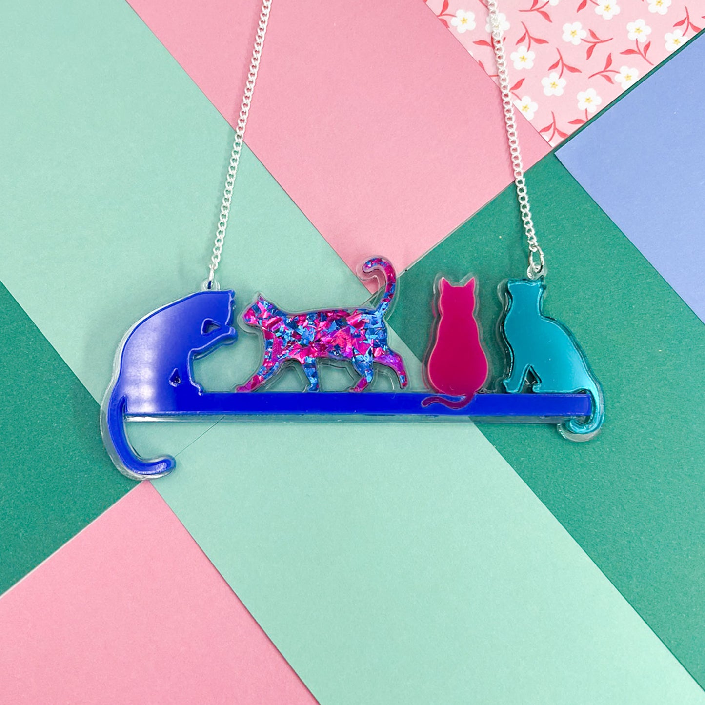 Cat Acrylic Necklace