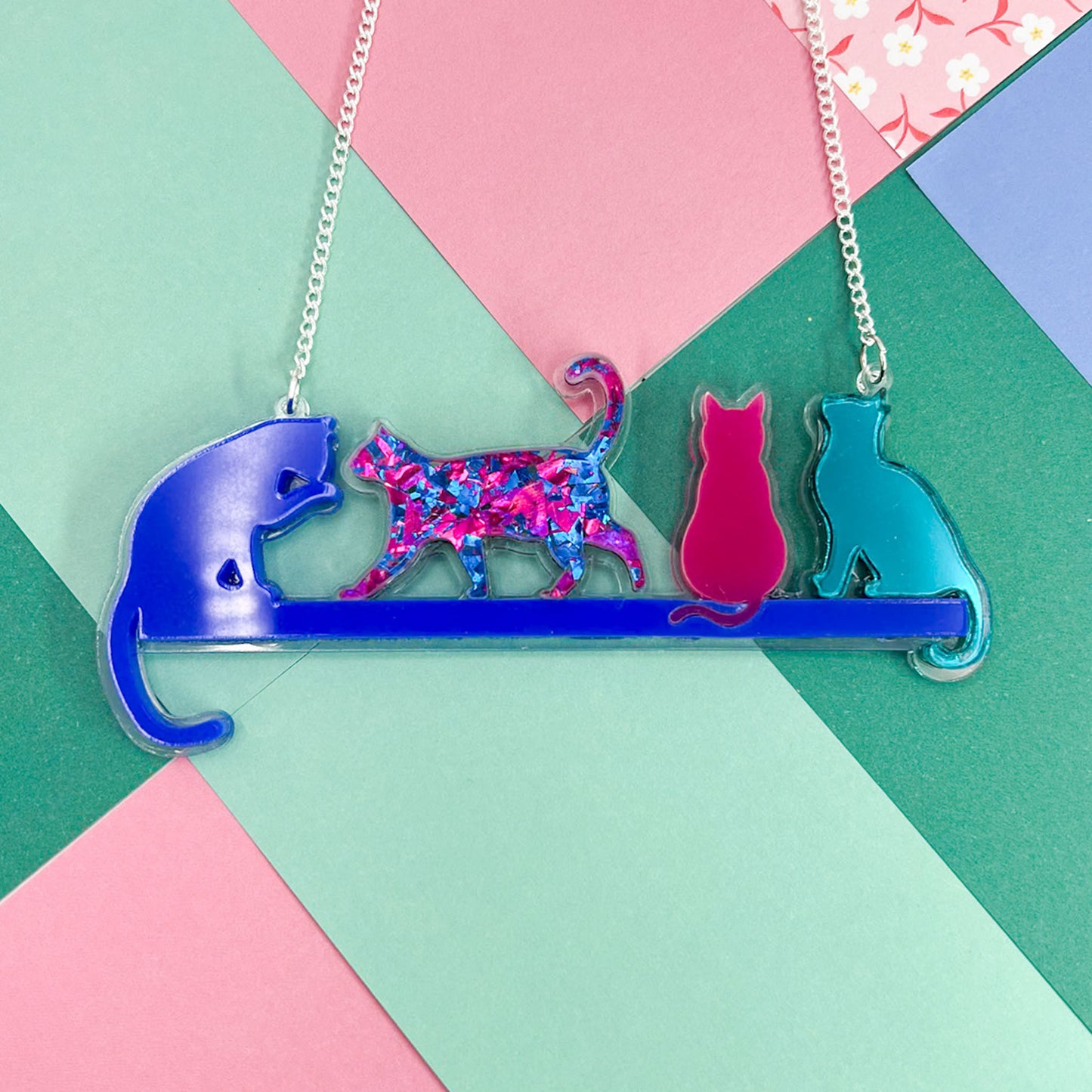 Cat Acrylic Necklace