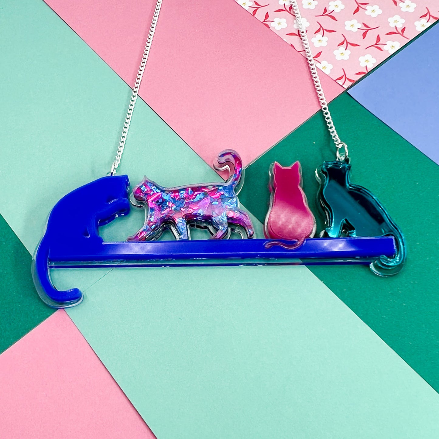 Cat Acrylic Necklace