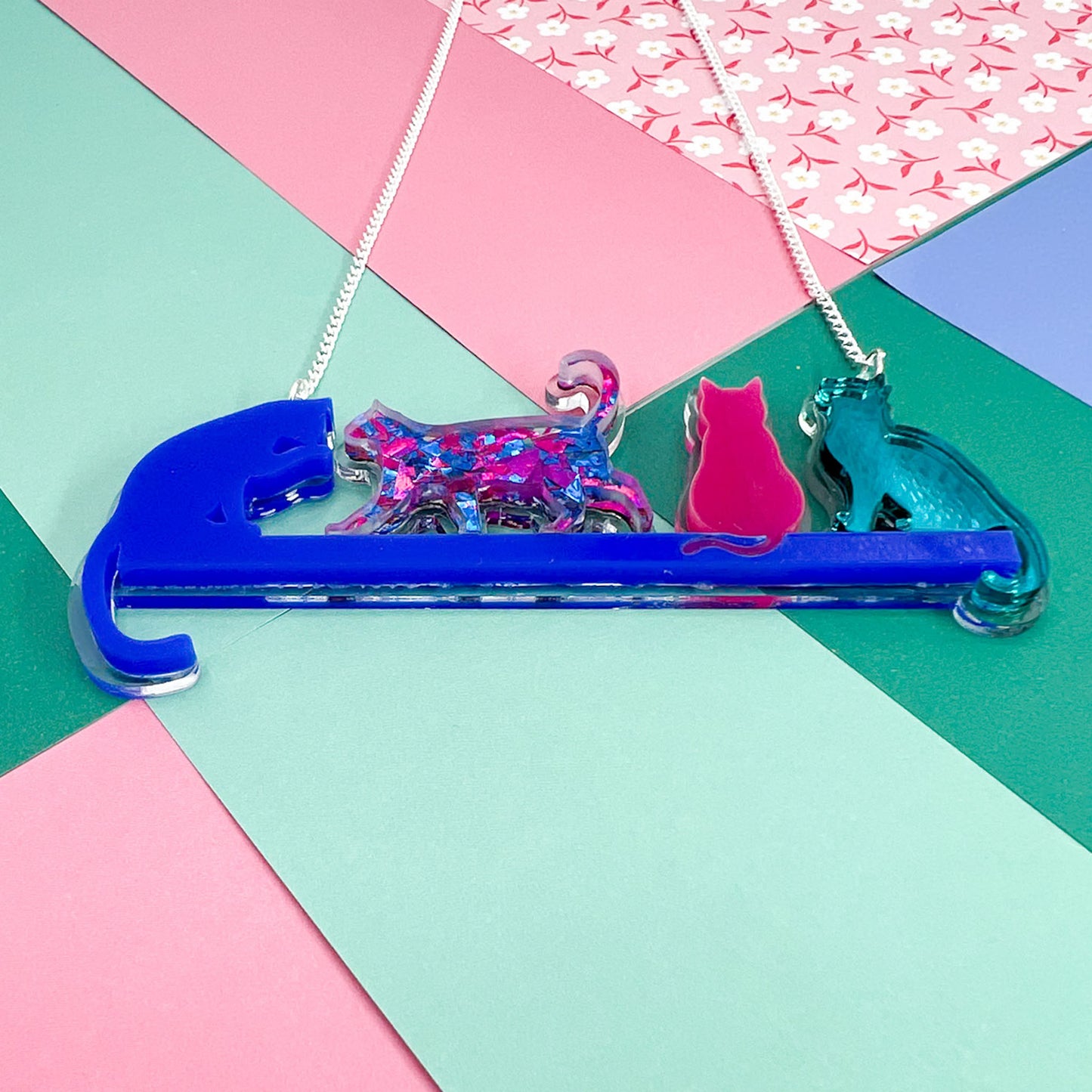 Cat Acrylic Necklace