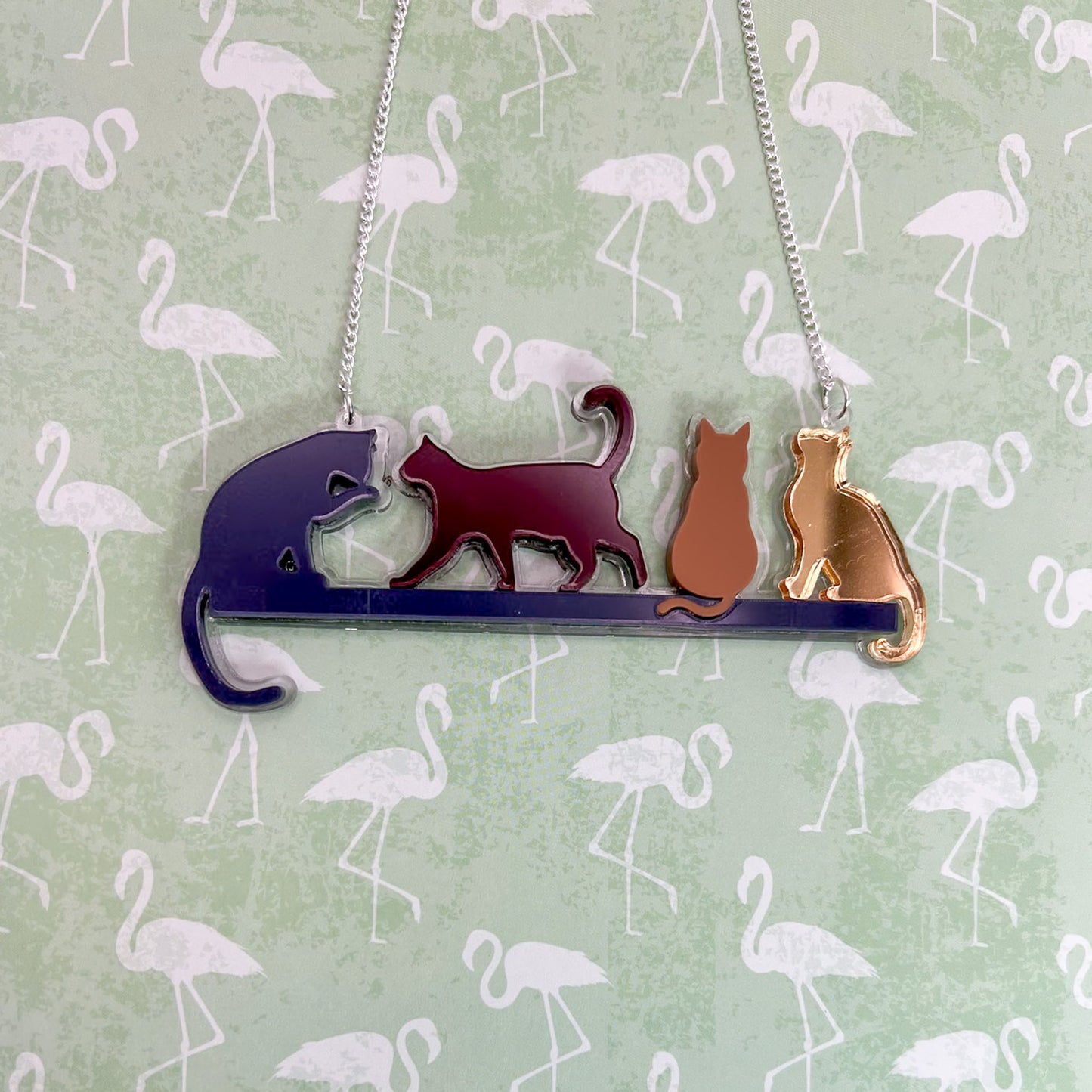 Cat Acrylic Necklace