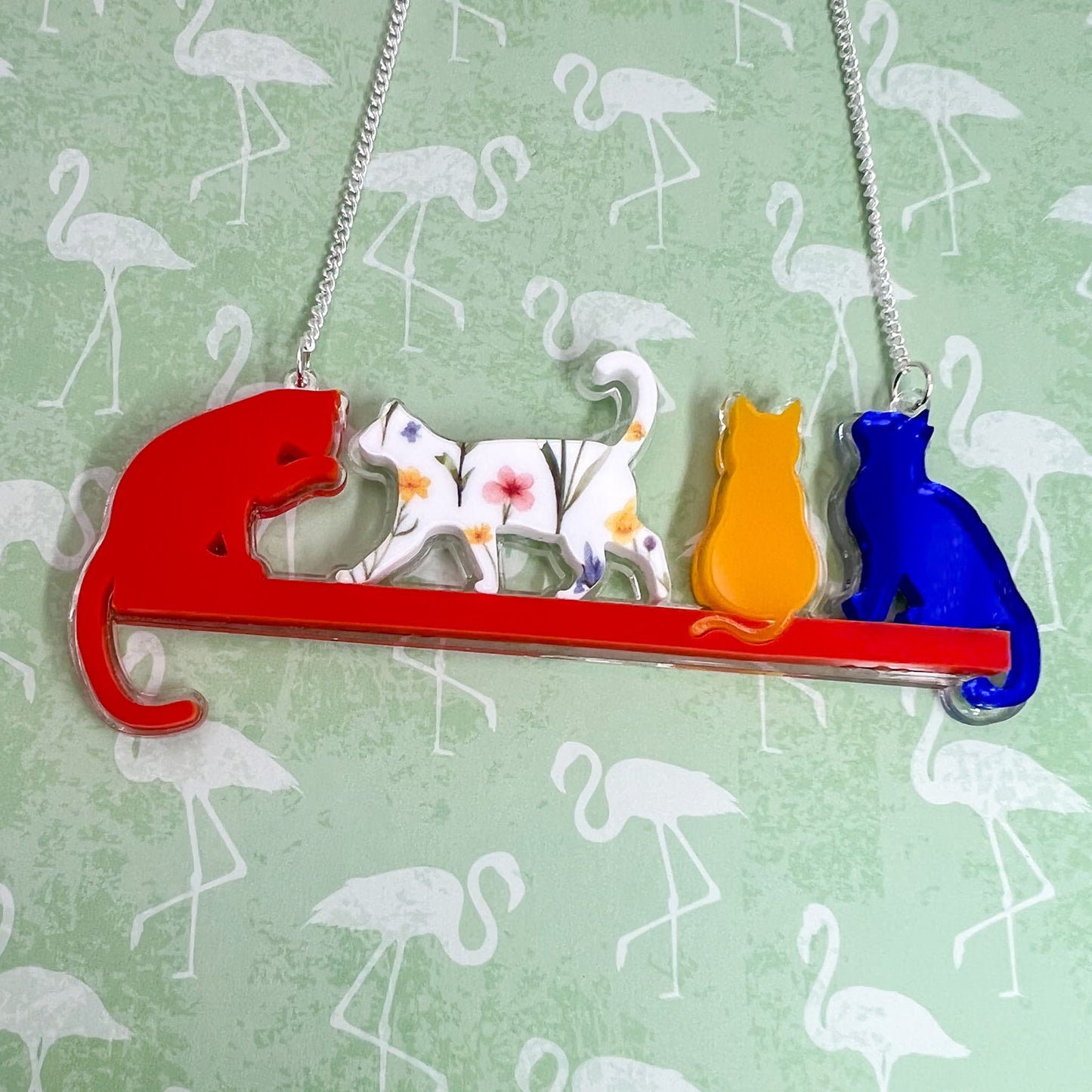 Cat Acrylic Necklace