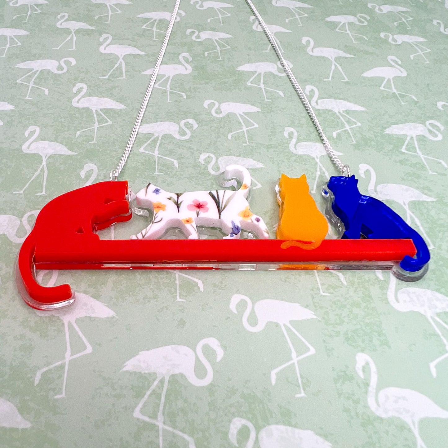 Cat Acrylic Necklace