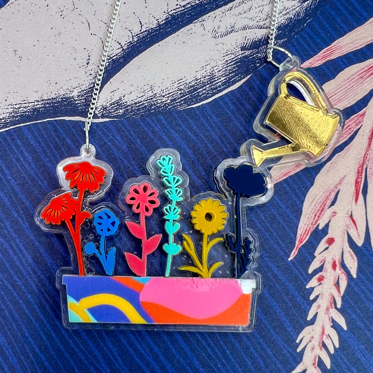 Flower Acrylic Necklace