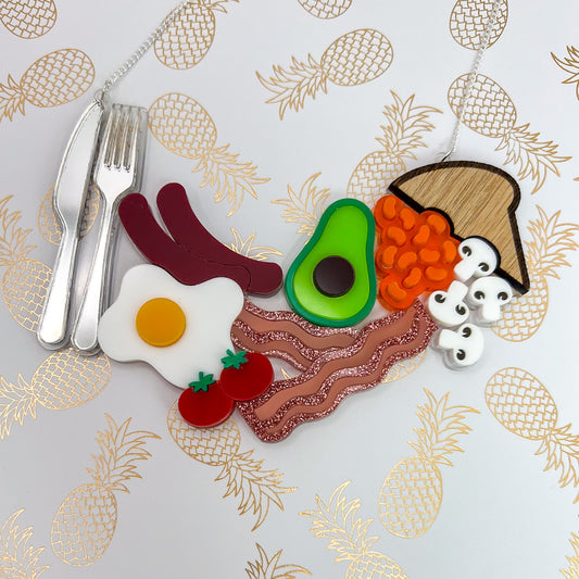 Breakfast Acrylic Necklace