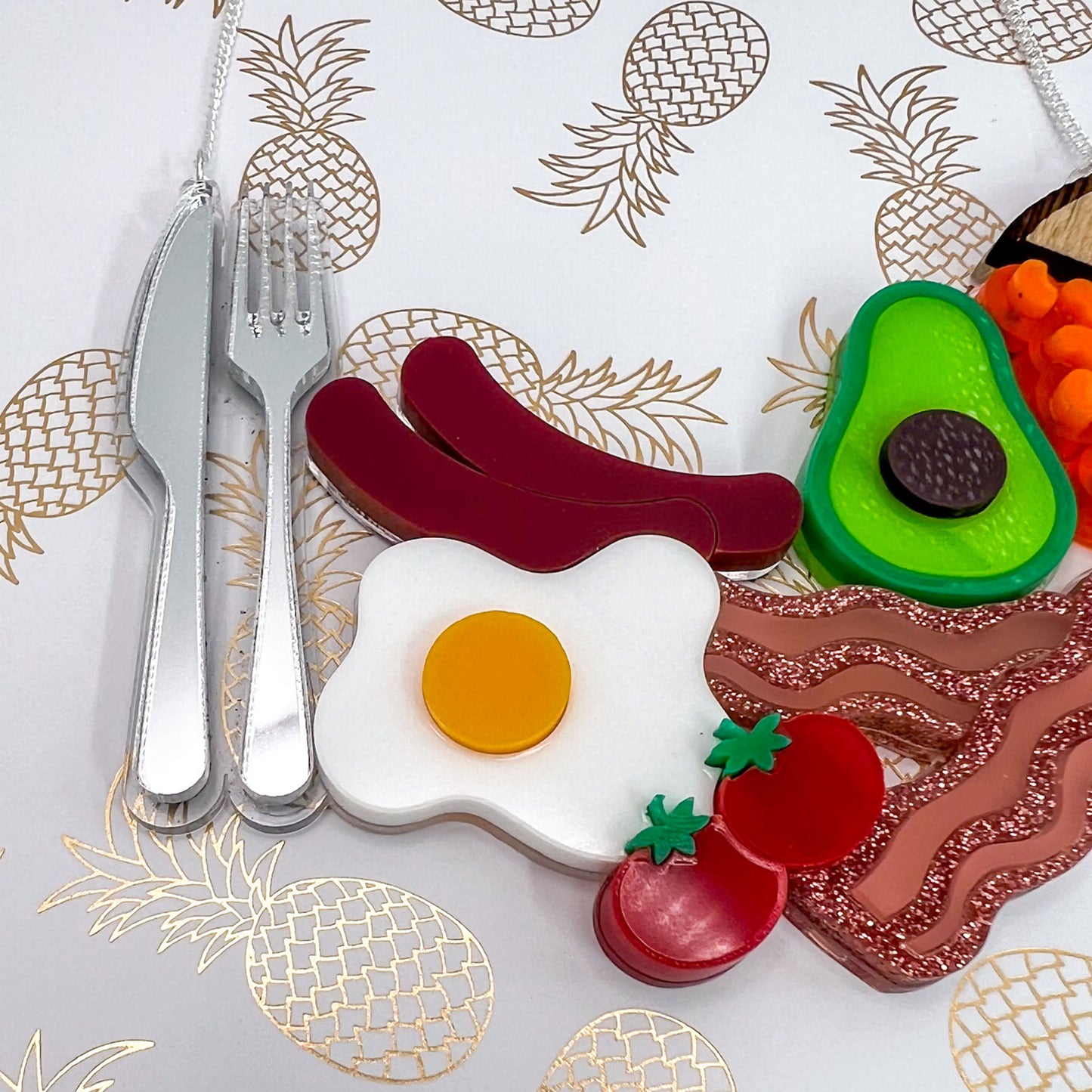 Breakfast Acrylic Necklace
