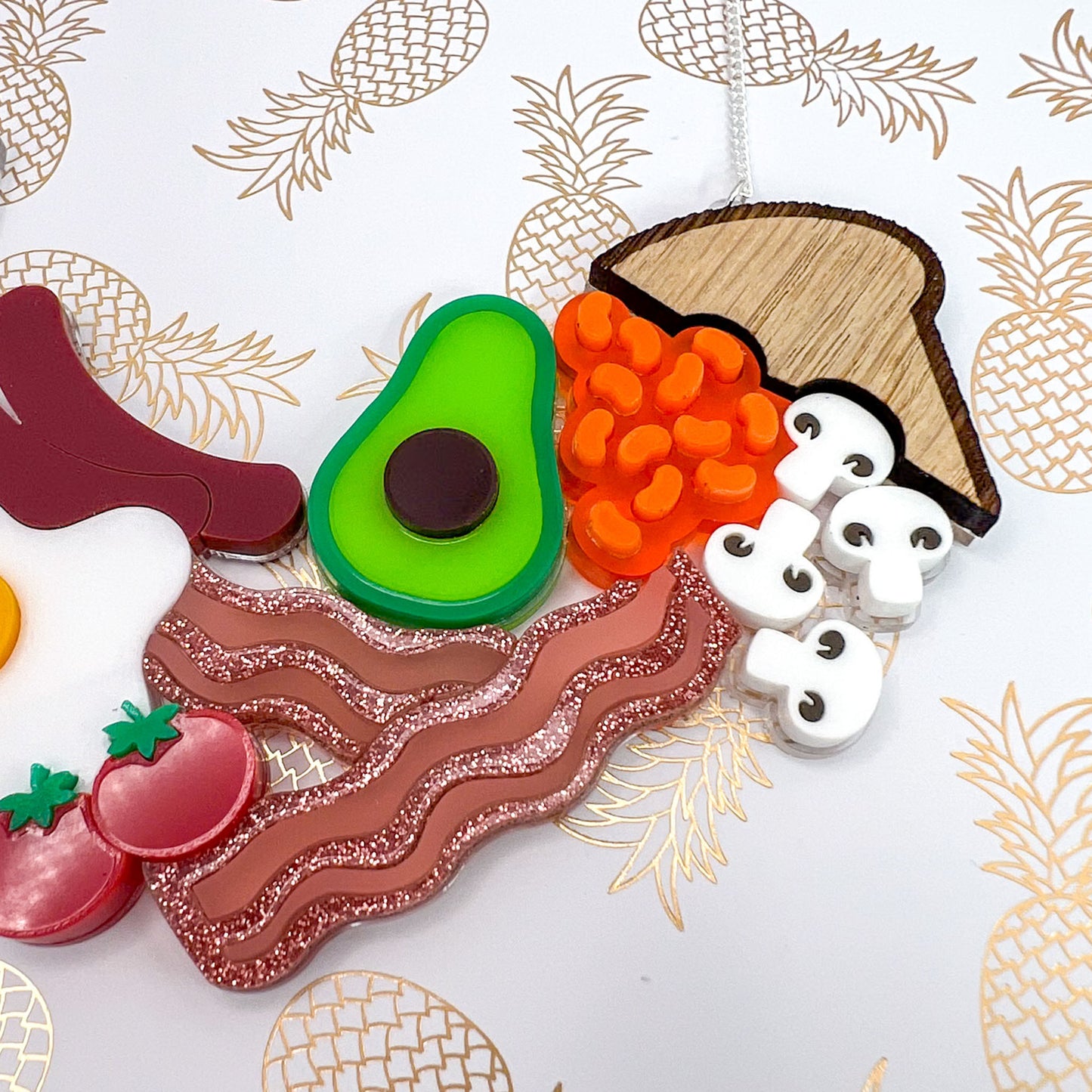 Breakfast Acrylic Necklace