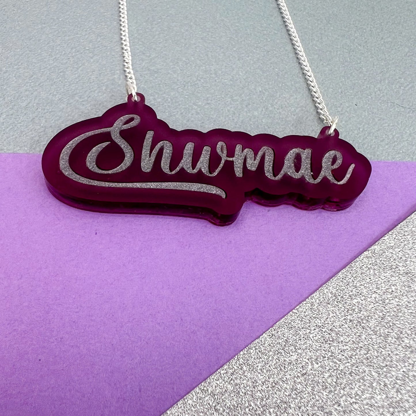 Welsh Phrases Acrylic Necklace