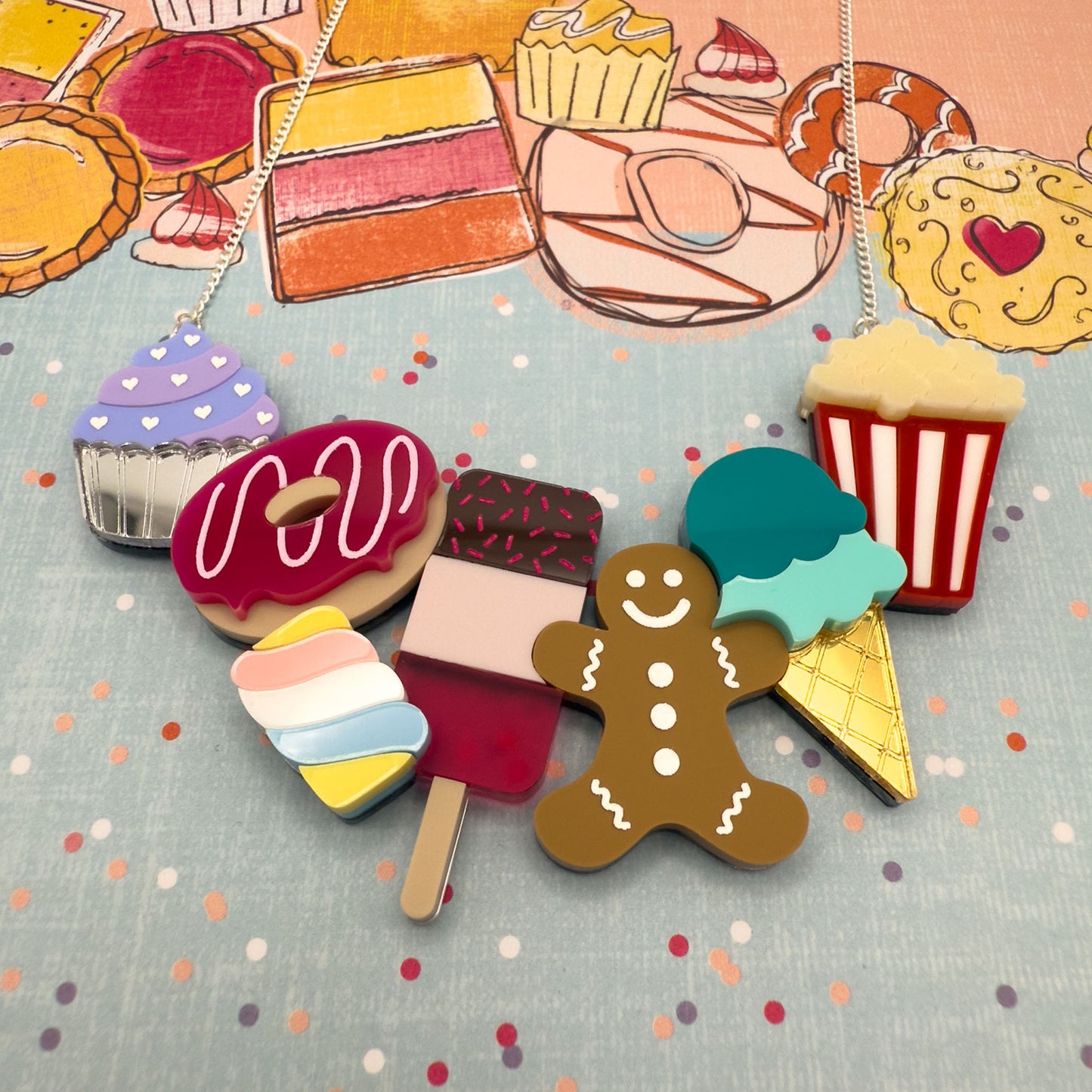 Bakery Acrylic Necklace