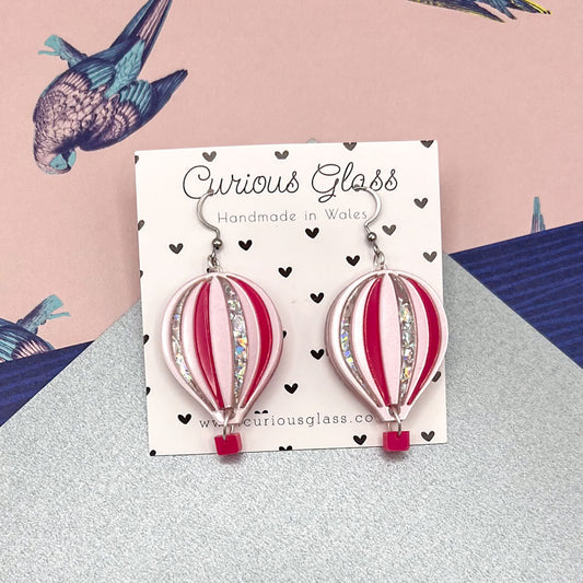 Limited Edition Hot Air Balloon Acrylic Earrings