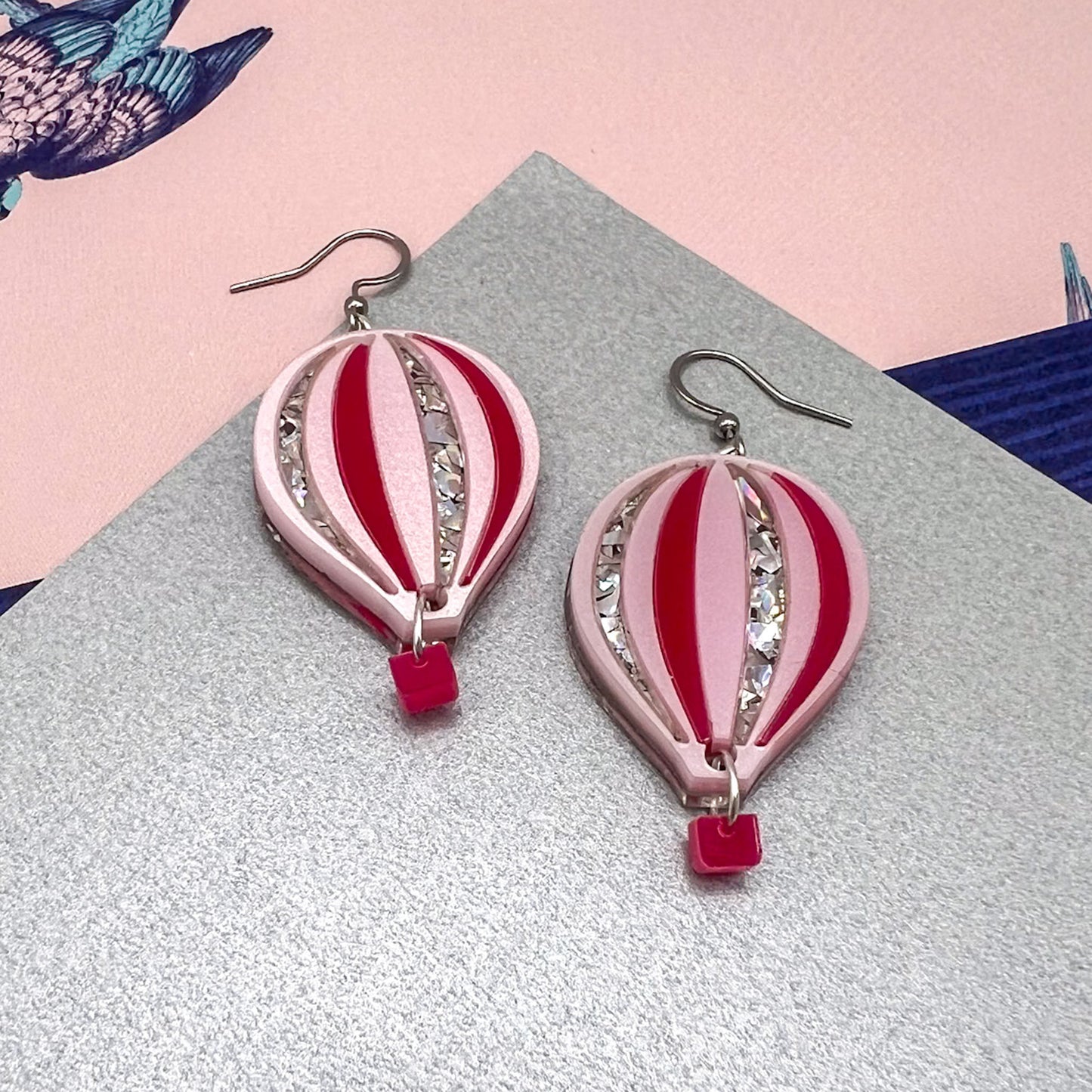 Limited Edition Hot Air Balloon Acrylic Earrings