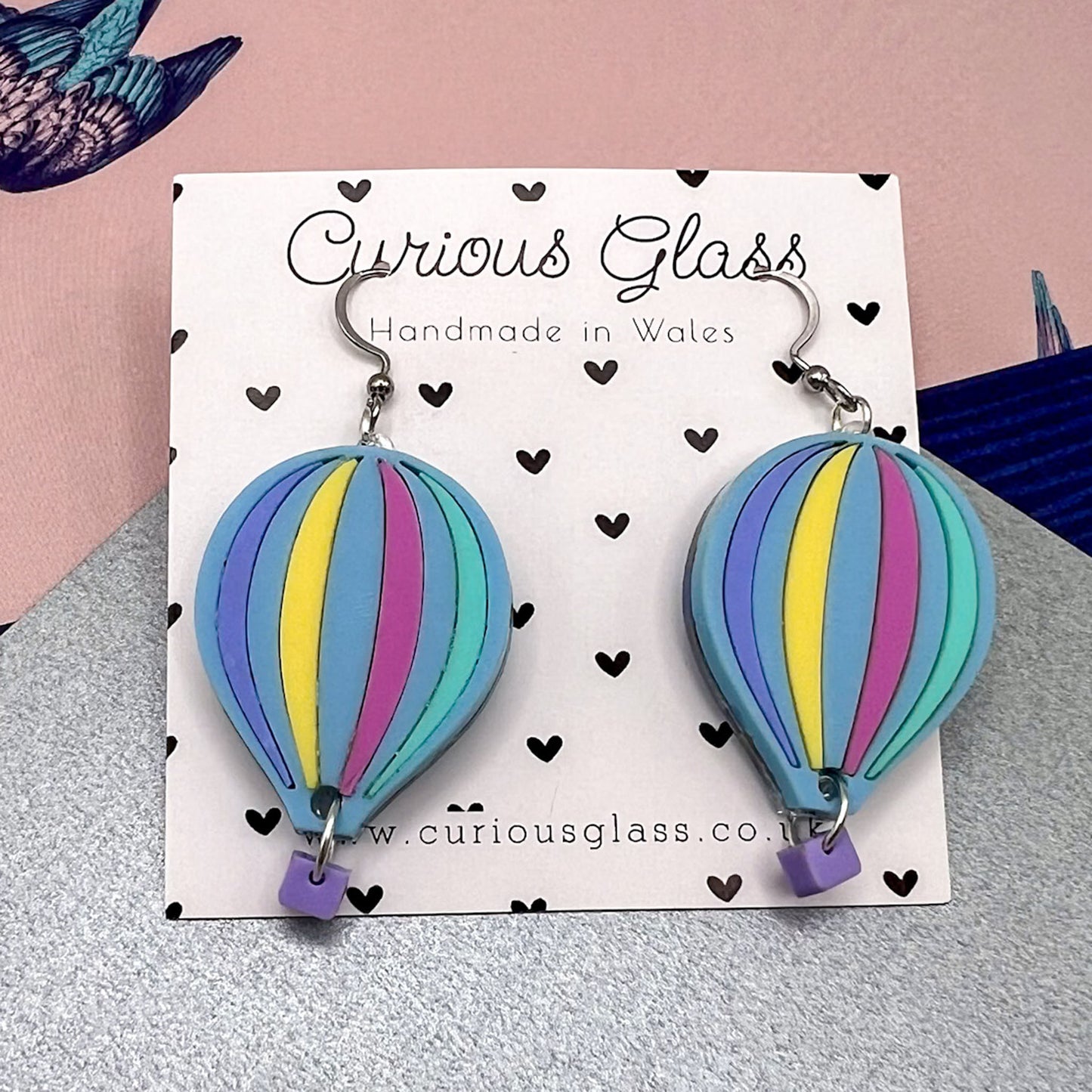 Limited Edition Hot Air Balloon Acrylic Earrings