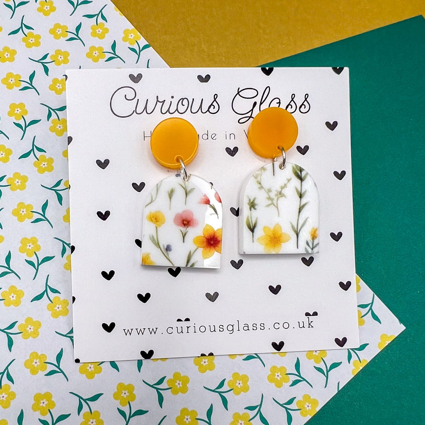 Limited Edition Floral Acrylic Earrings