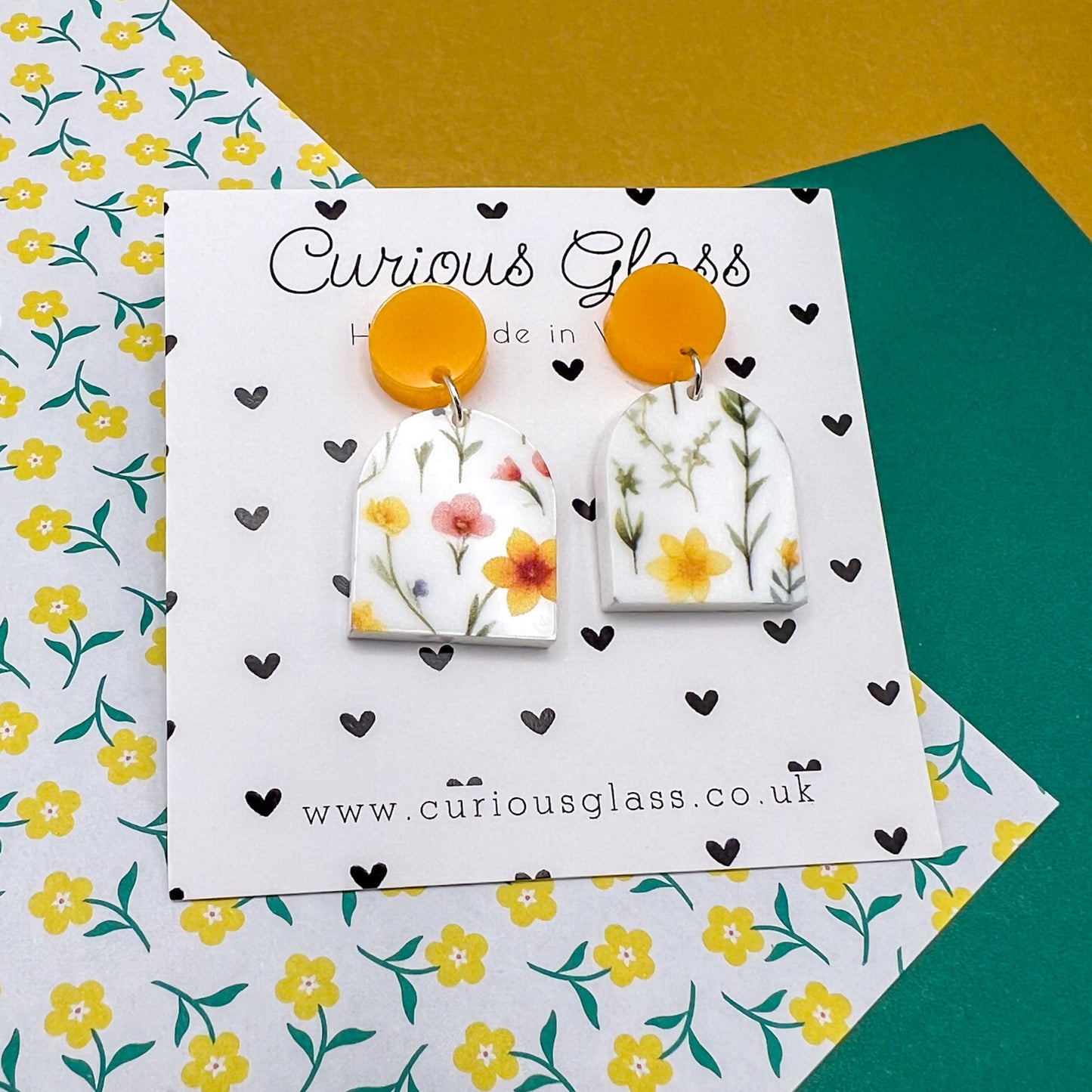 Limited Edition Floral Acrylic Earrings