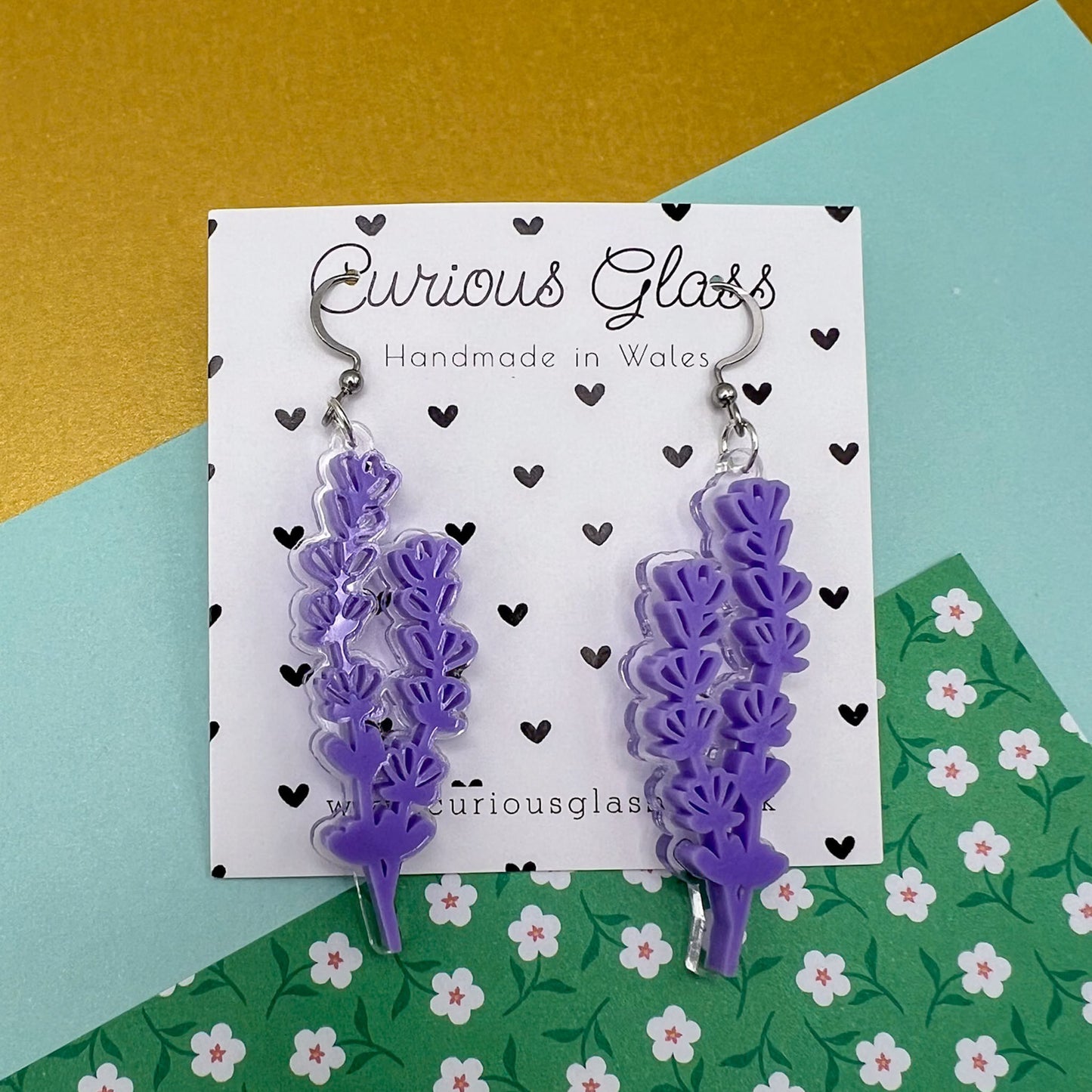 Lavender Acrylic Earrings