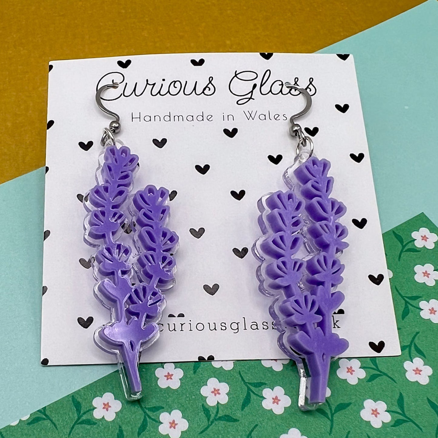 Lavender Acrylic Earrings