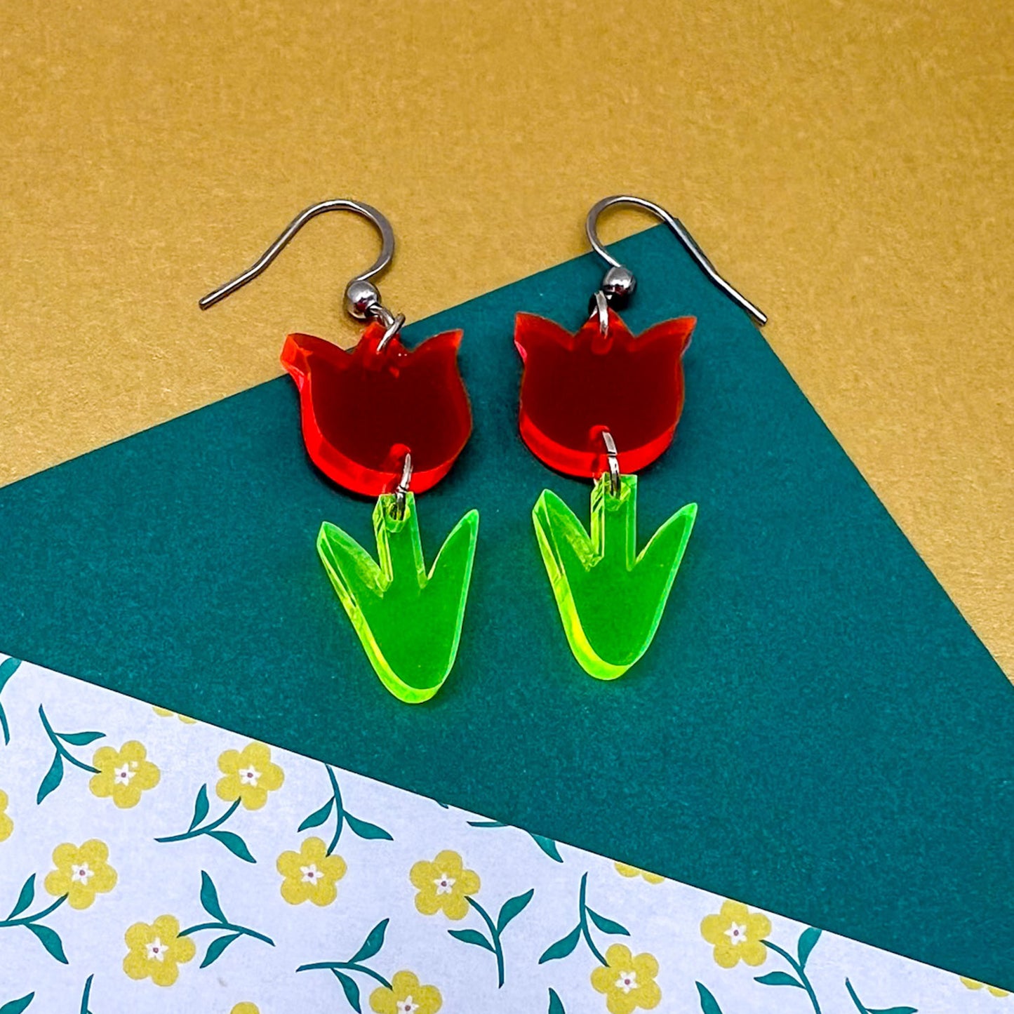 Tulips Acrylic Earrings