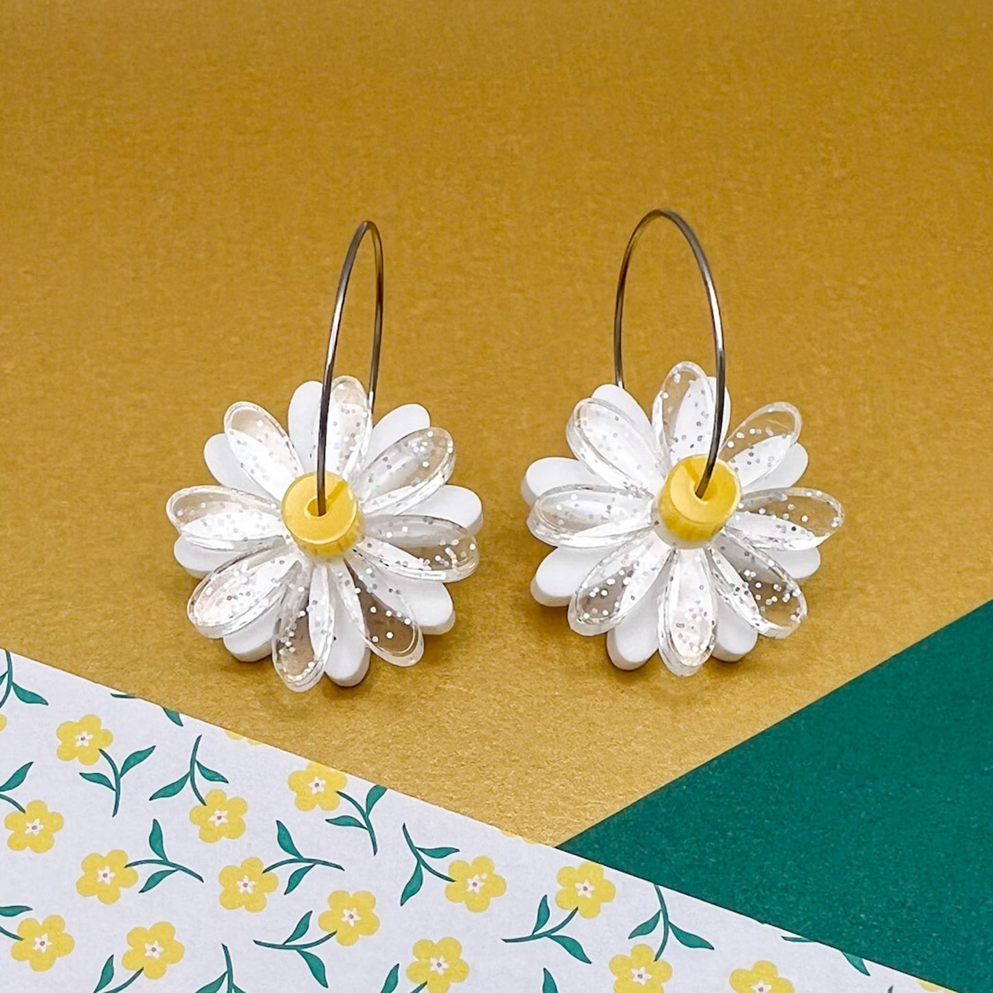 Daisy Flower Acrylic Earrings