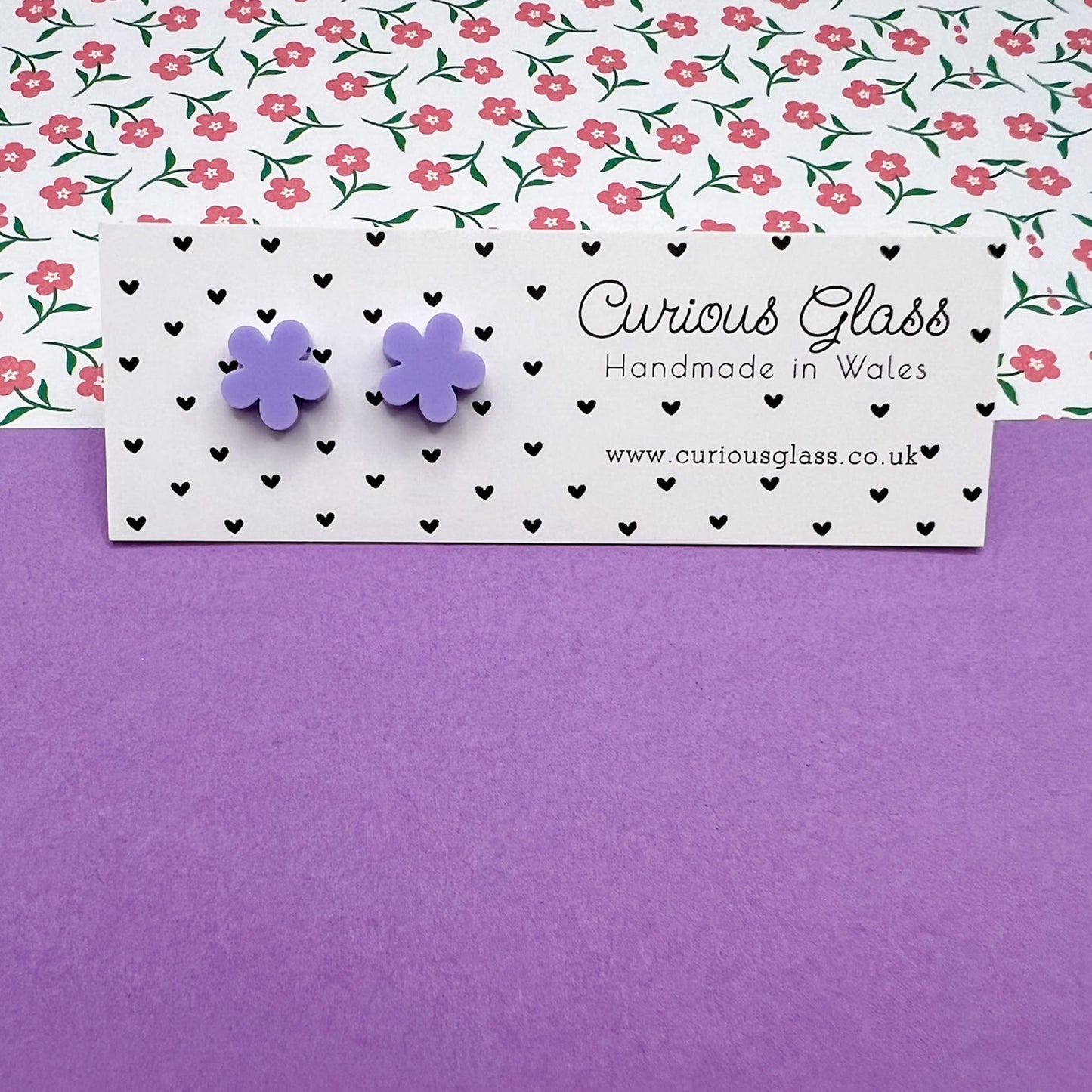 Flower Stud Acrylic Earrings