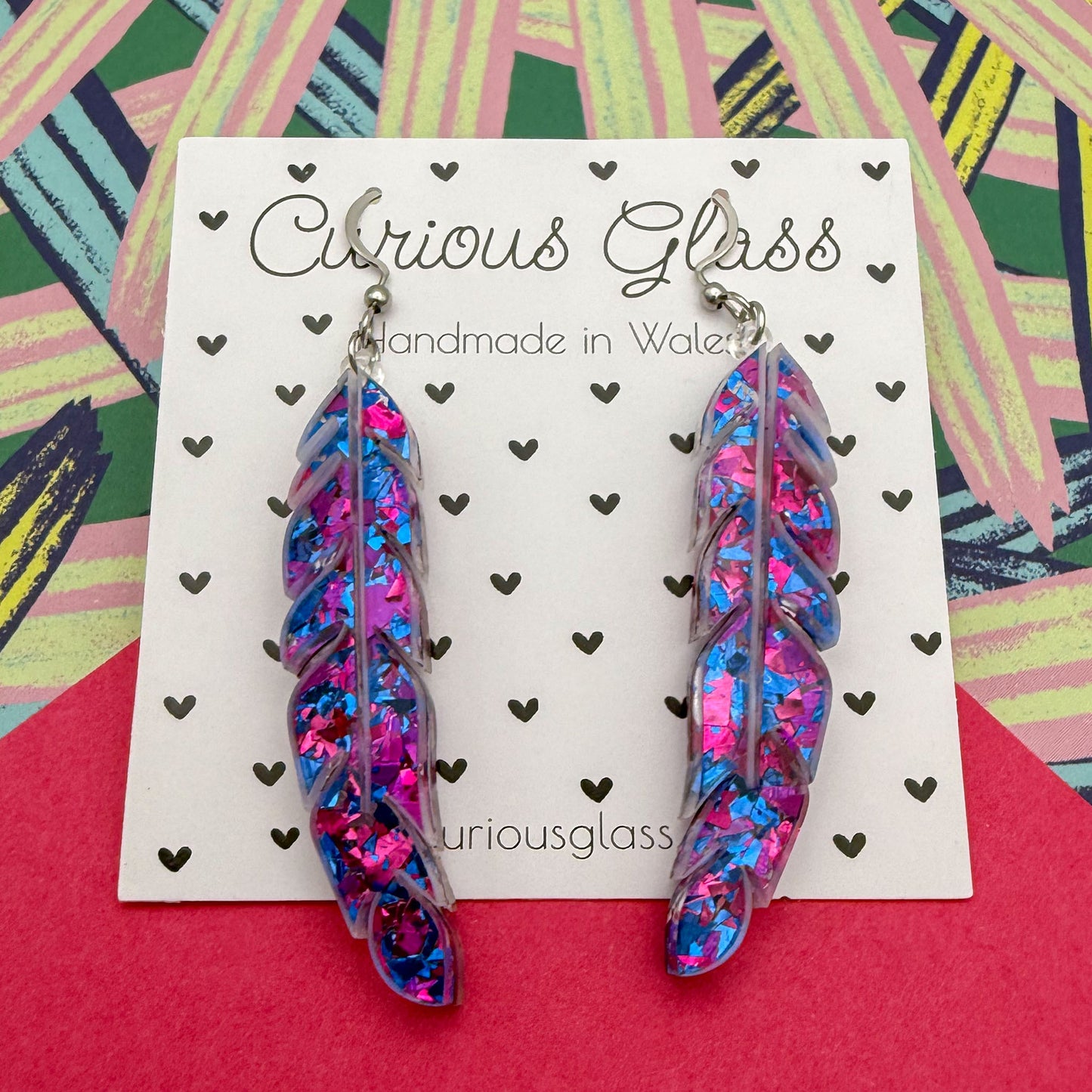 Feather Acrylic Earrings