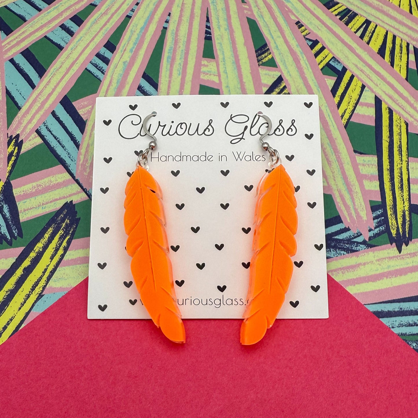 Feather Acrylic Earrings