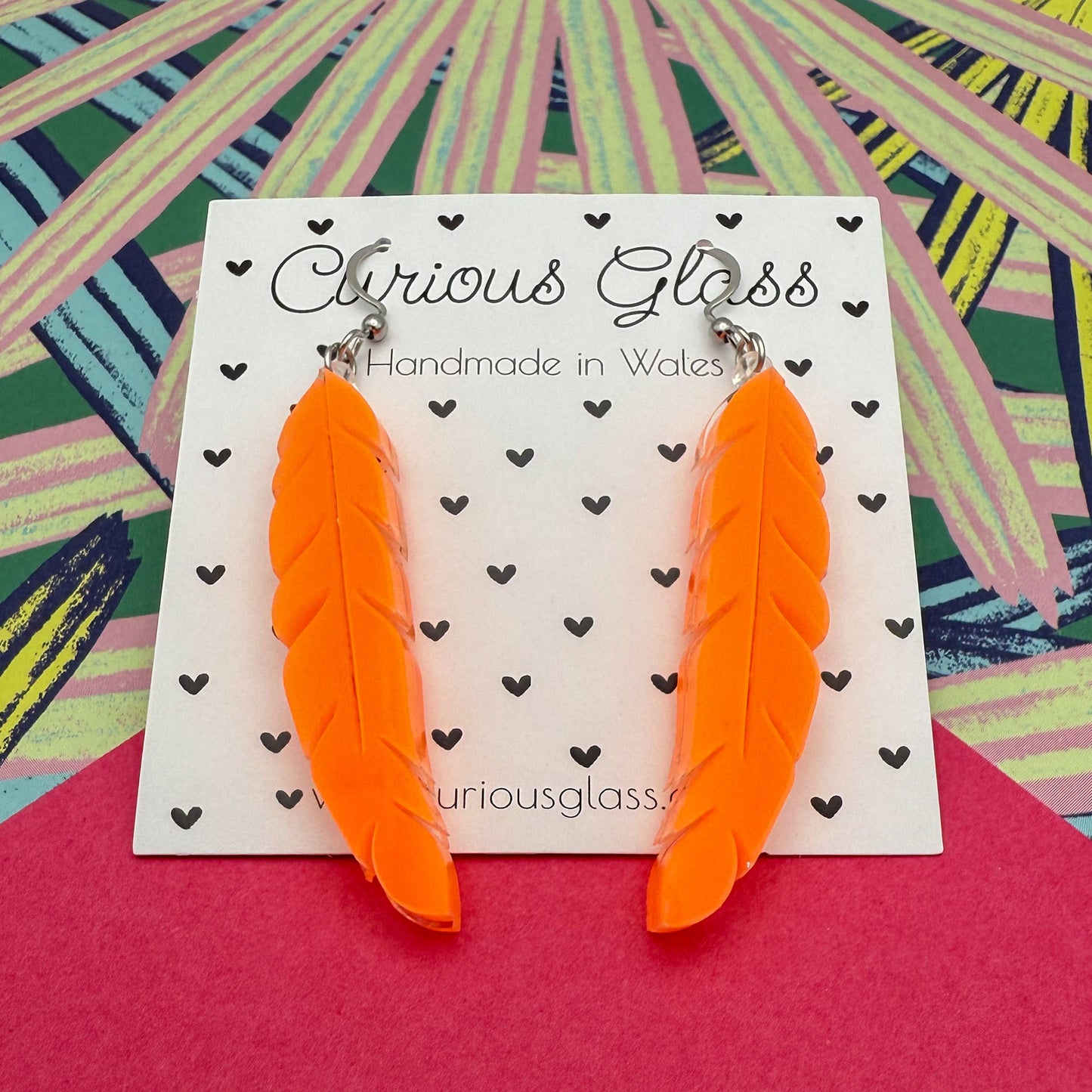 Feather Acrylic Earrings