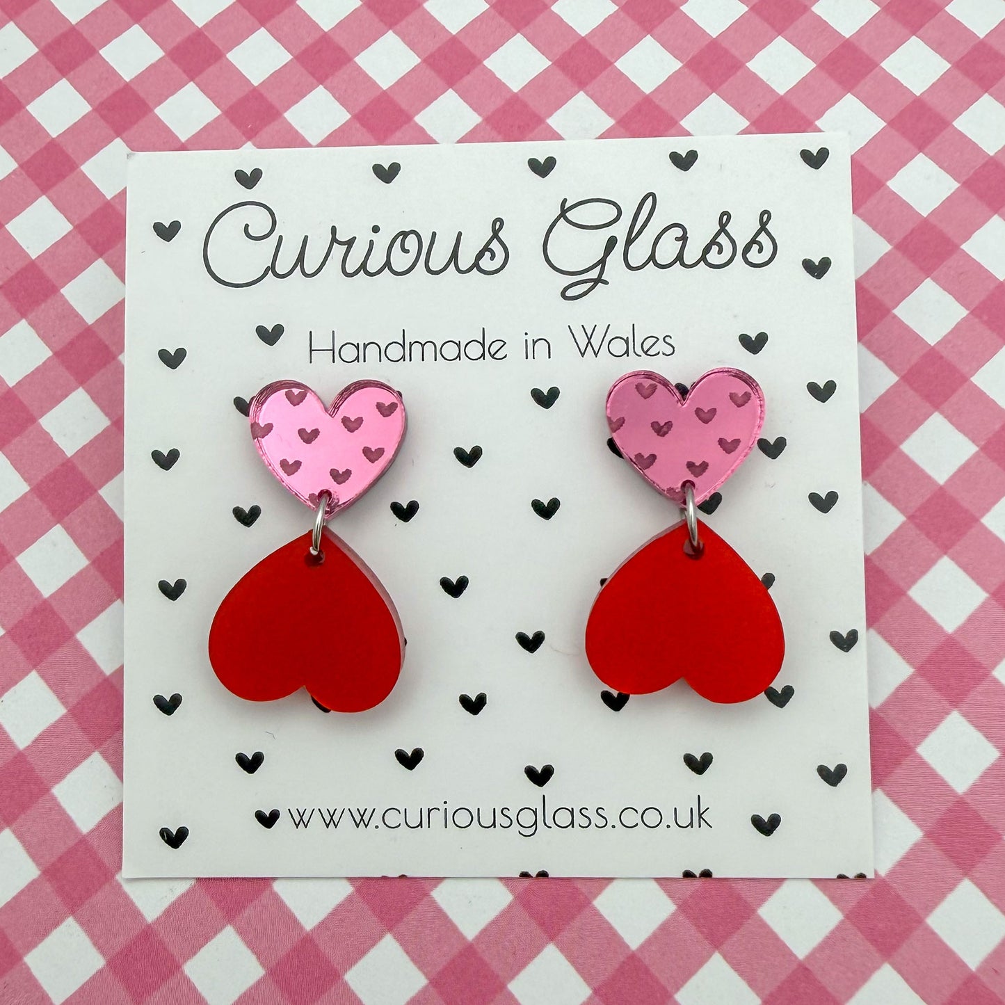 Limited edition heart acrylic earrings