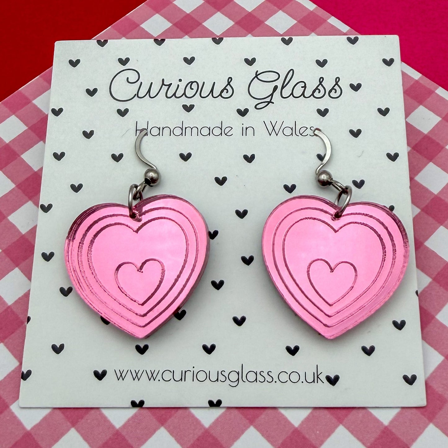 Limited edition heart acrylic earrings