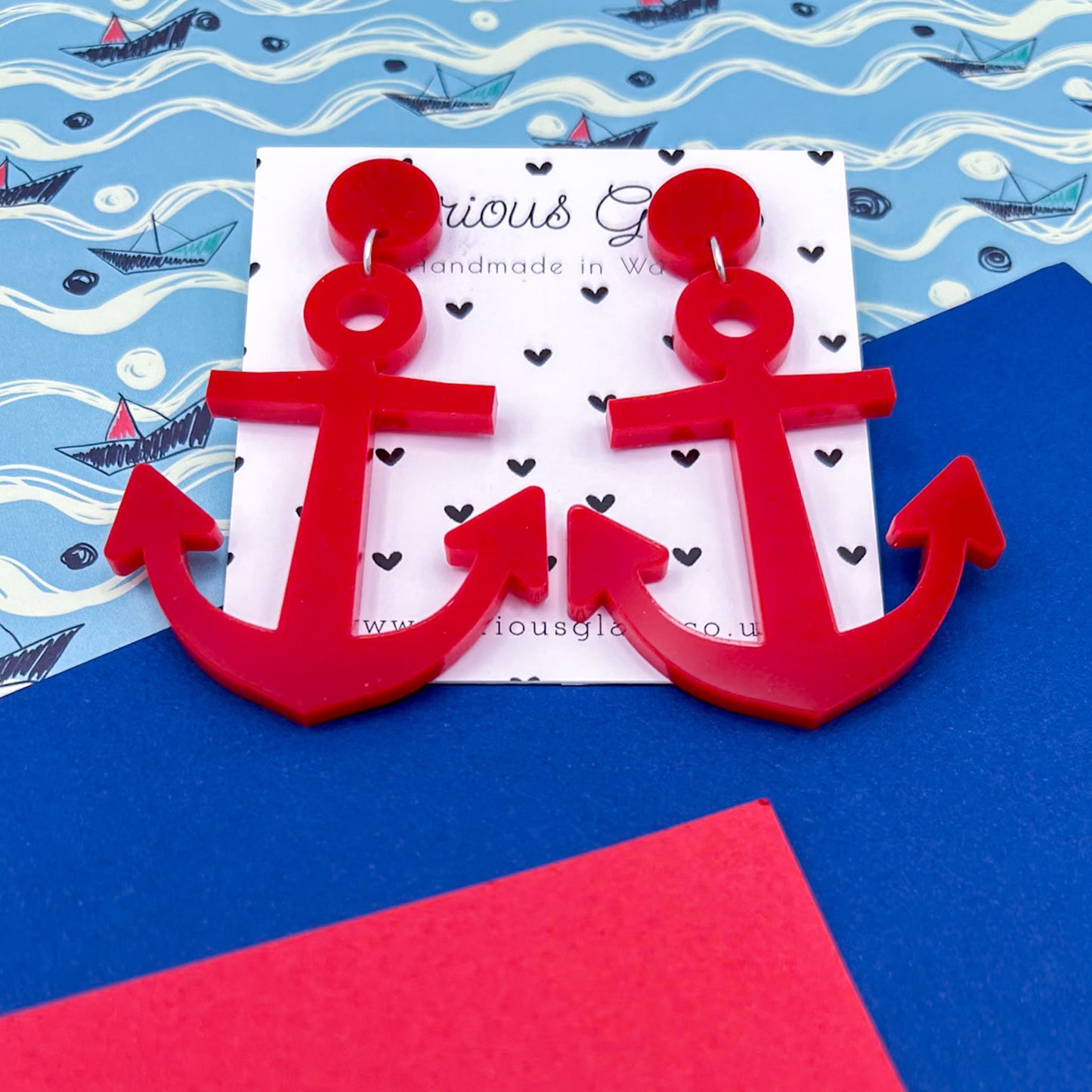 Anchor Acrylic Earrings