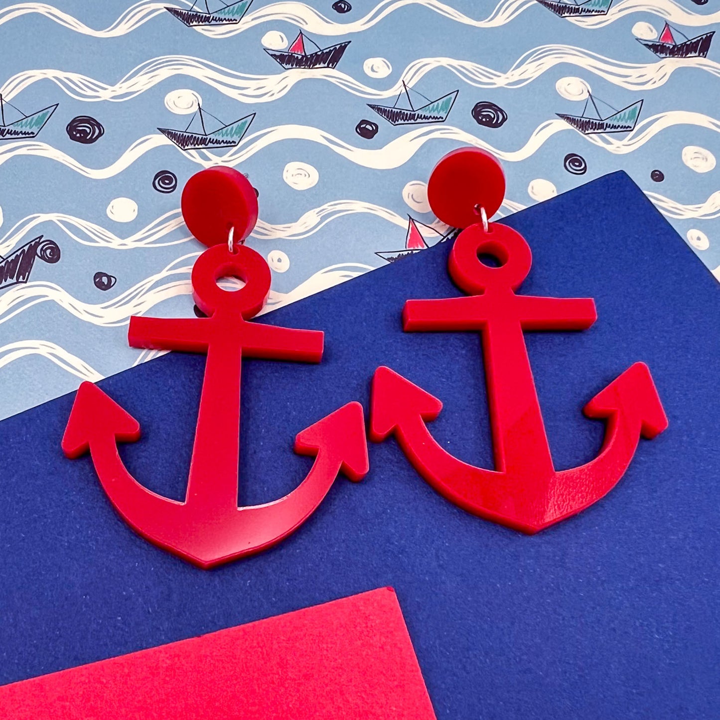 Anchor Acrylic Earrings