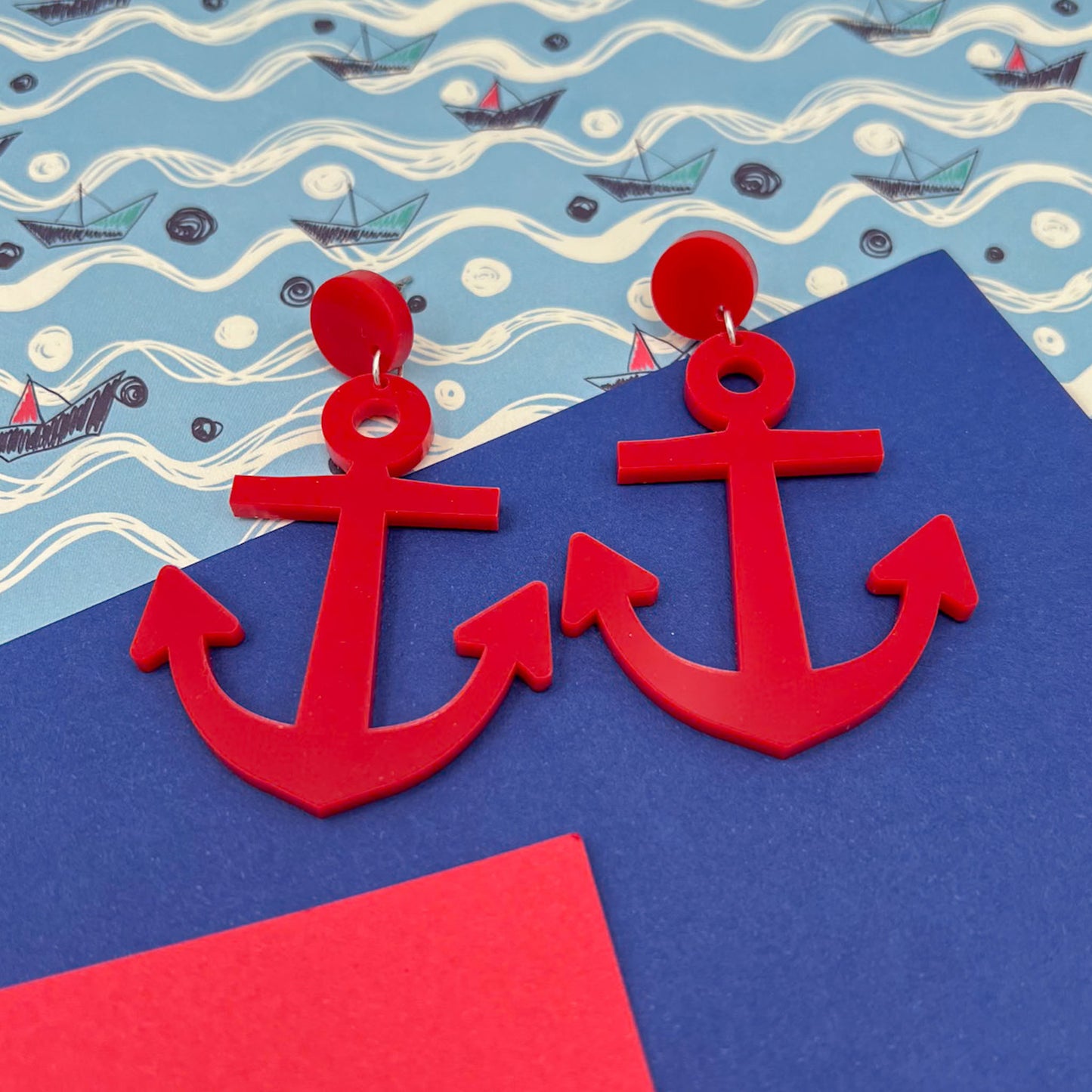 Anchor Acrylic Earrings