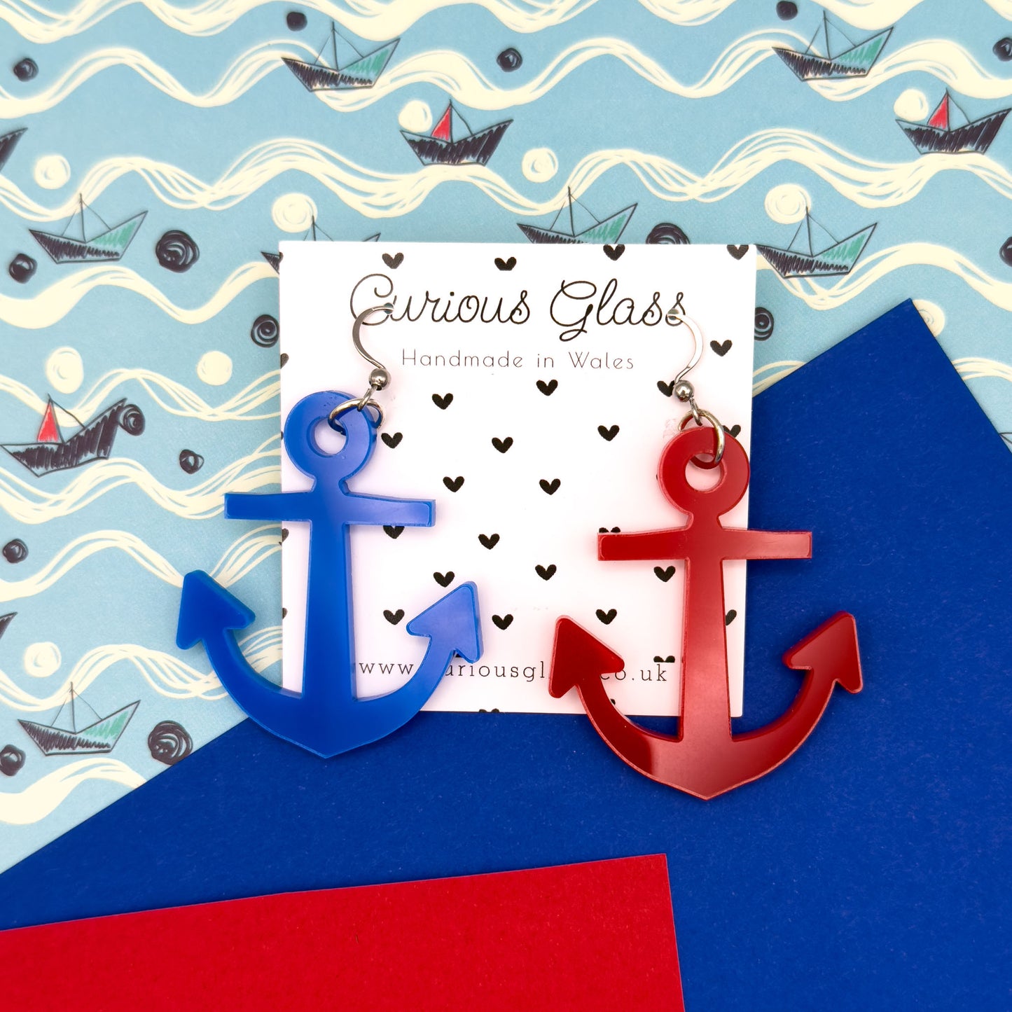 Anchor Acrylic Earrings