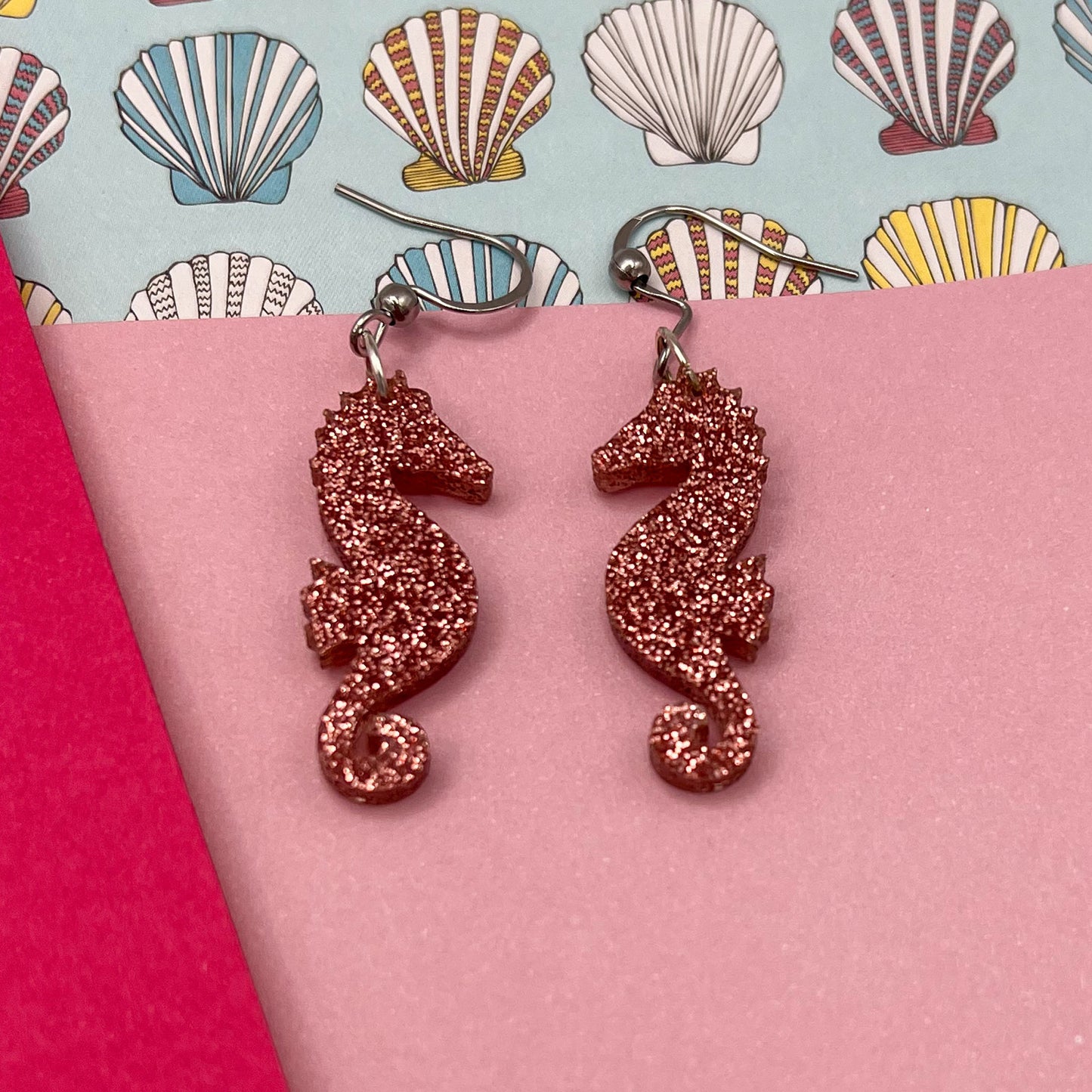 Seahorses & Starfish Acrylic Earrings