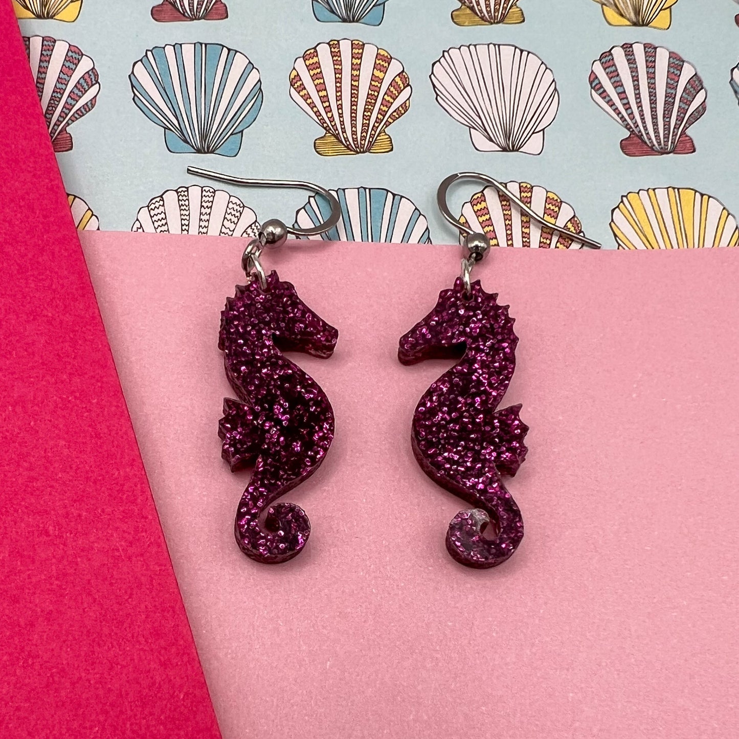 Seahorses & Starfish Acrylic Earrings