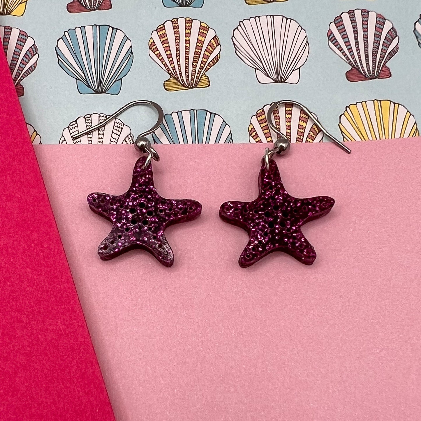 Seahorses & Starfish Acrylic Earrings