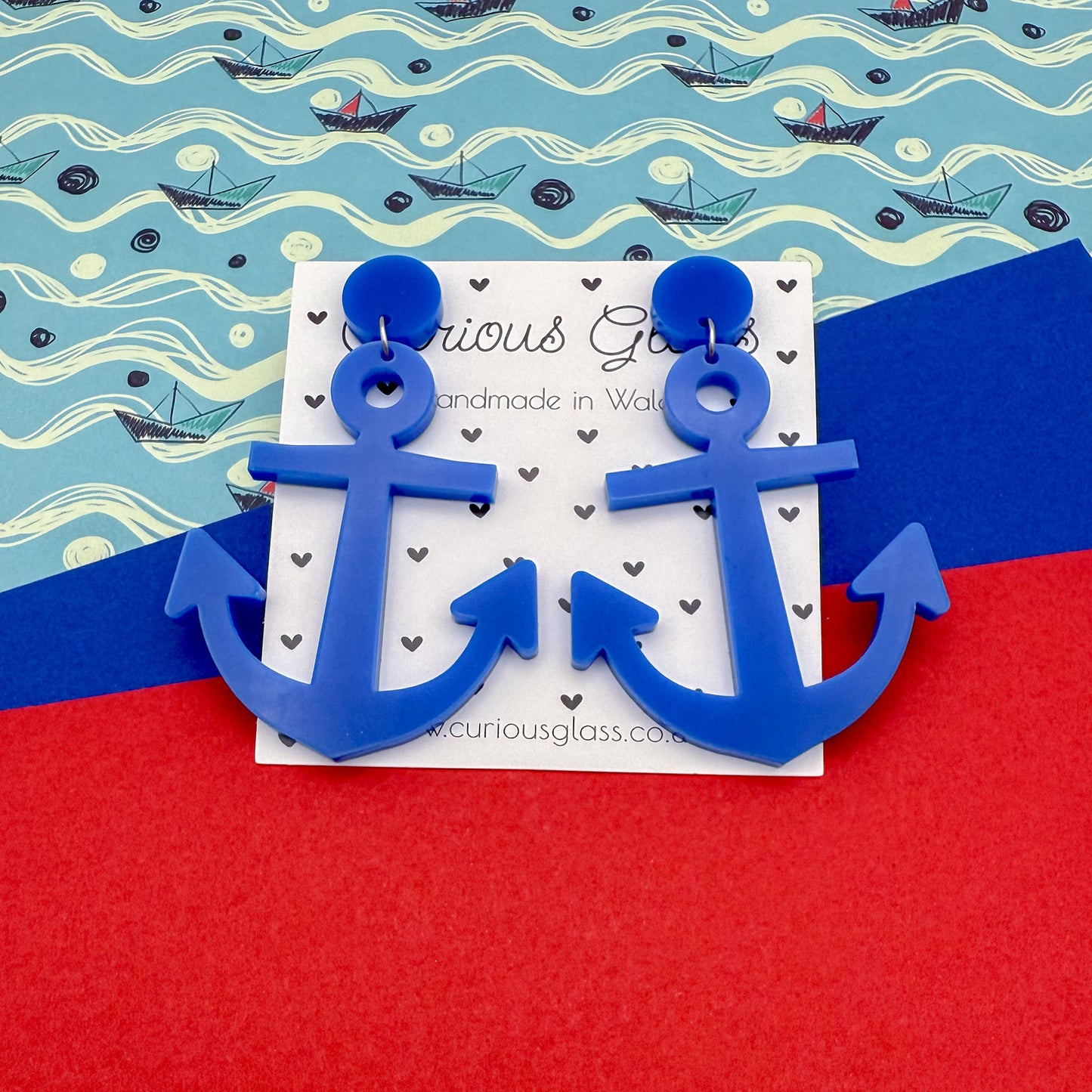 Anchor Acrylic Earrings