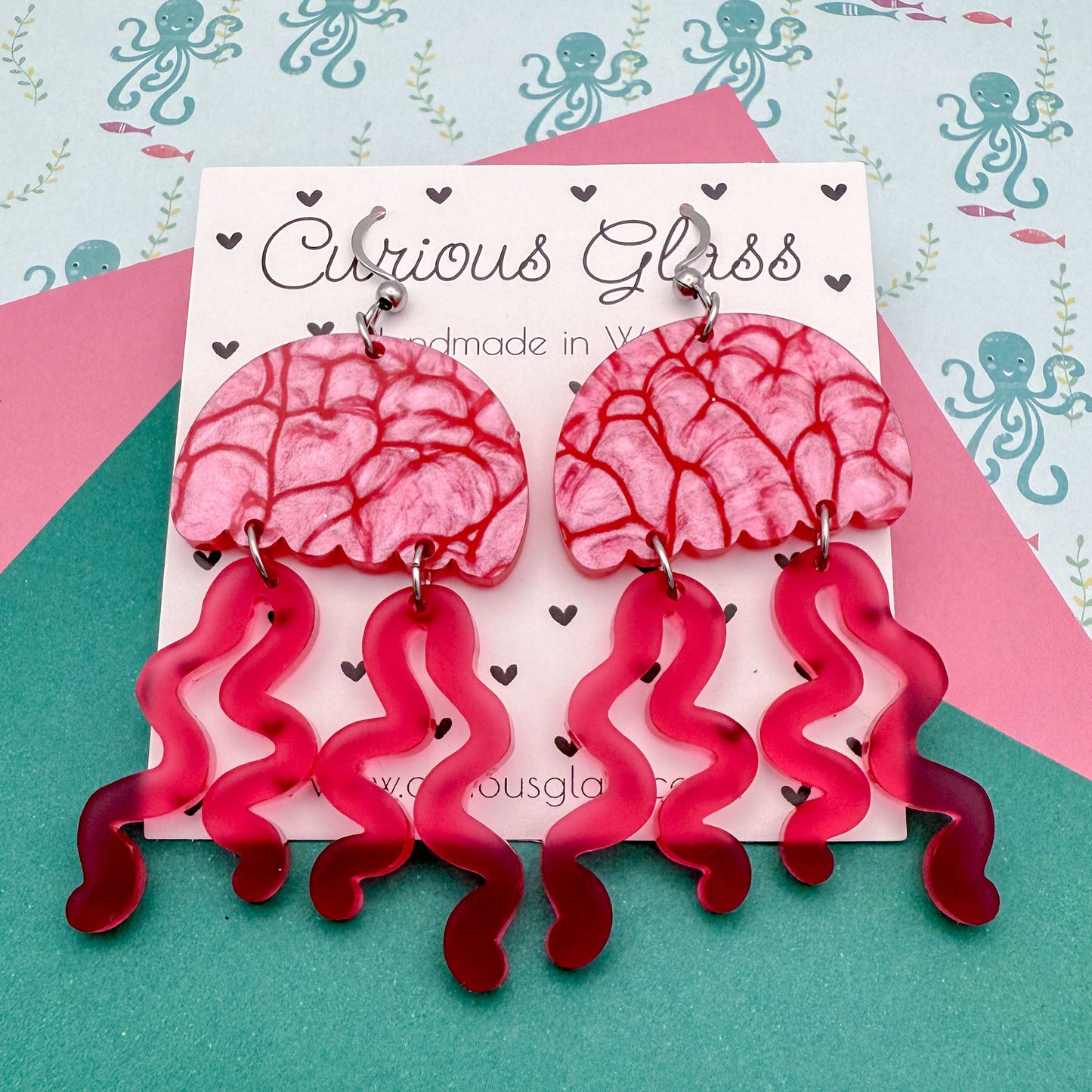 Jellyfish Acrylic Earrings