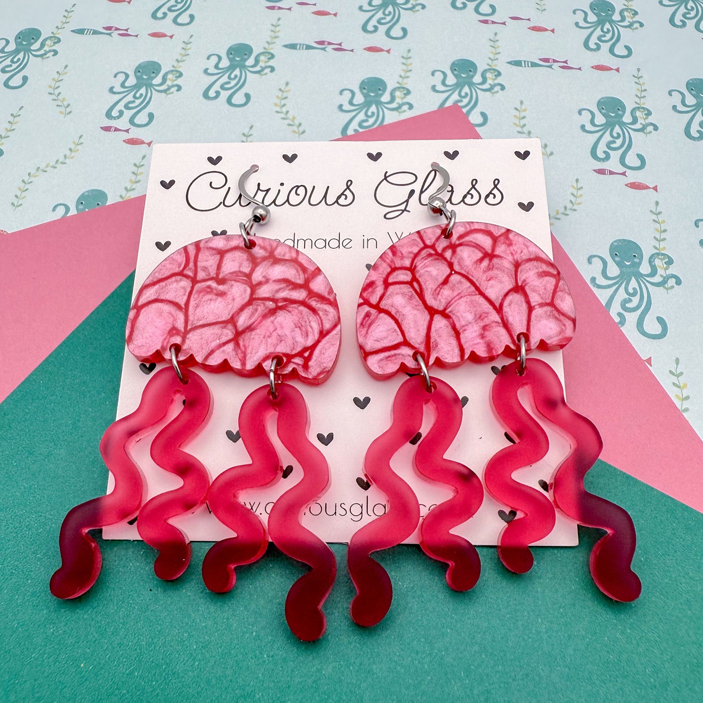 Jellyfish Acrylic Earrings