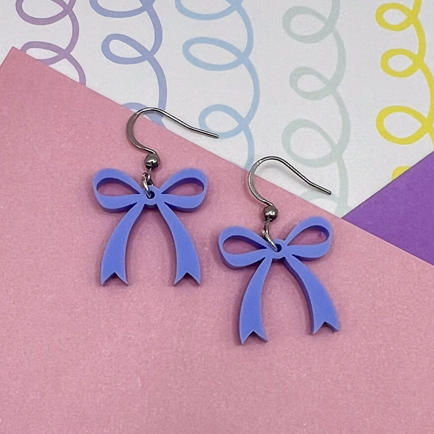 Bow Acrylic Earrings