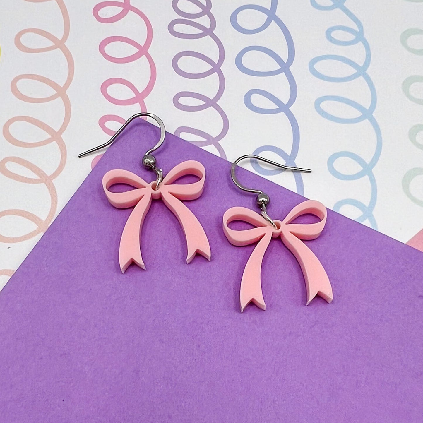 Bow Acrylic Earrings